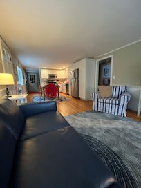 Large living /kitchen space.