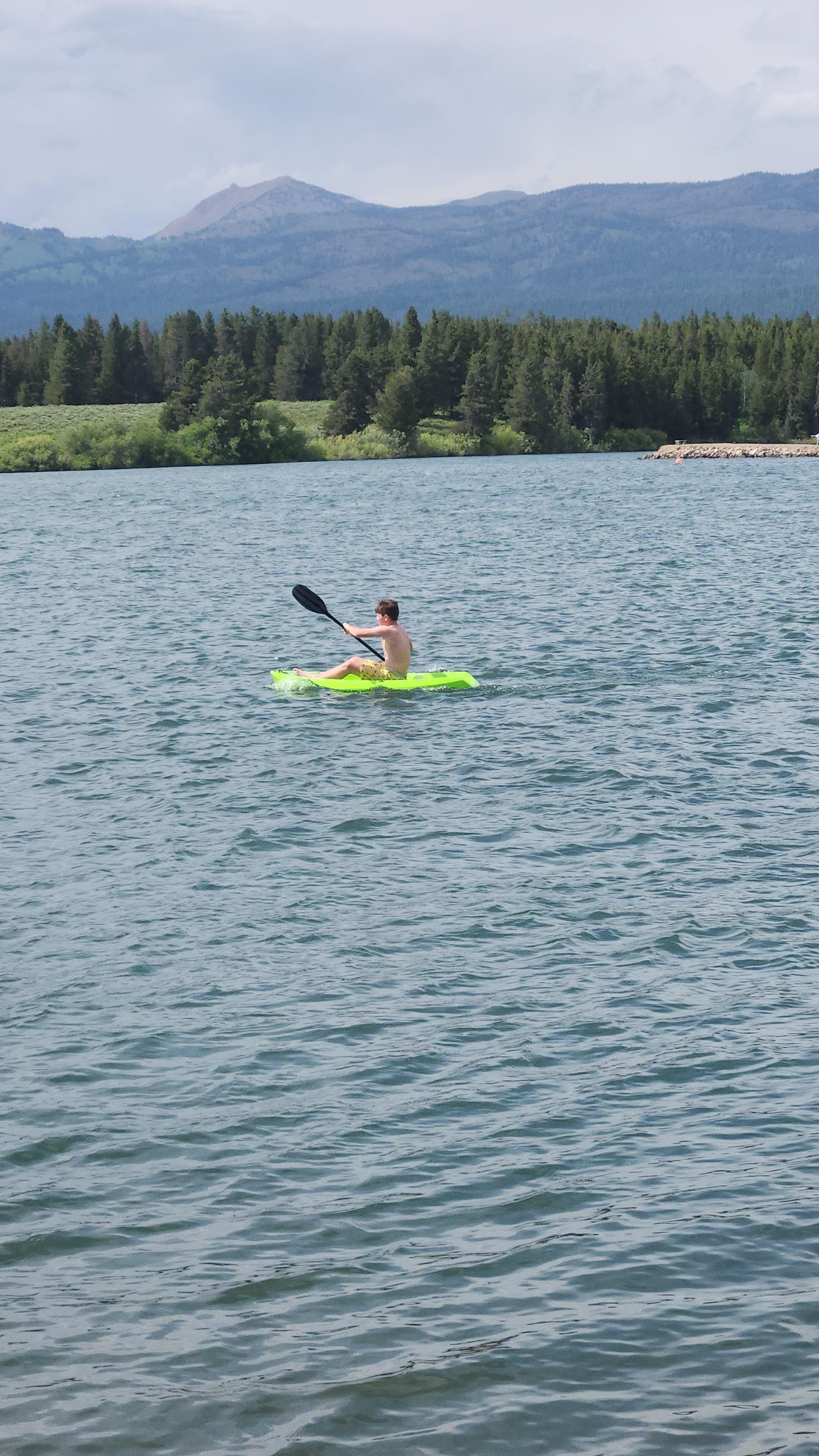 Enjoying the kayaks