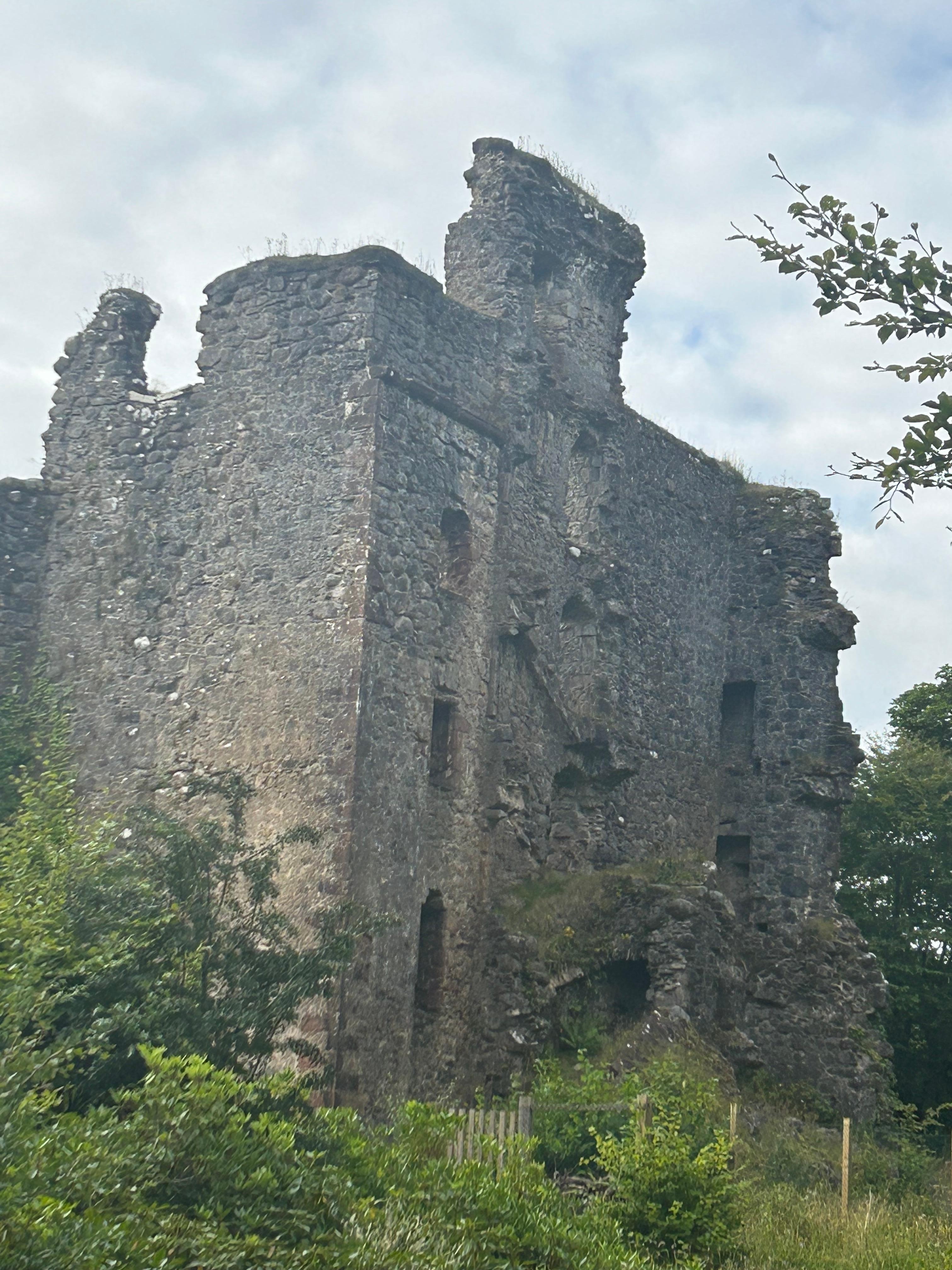 The ruins of the original castle.