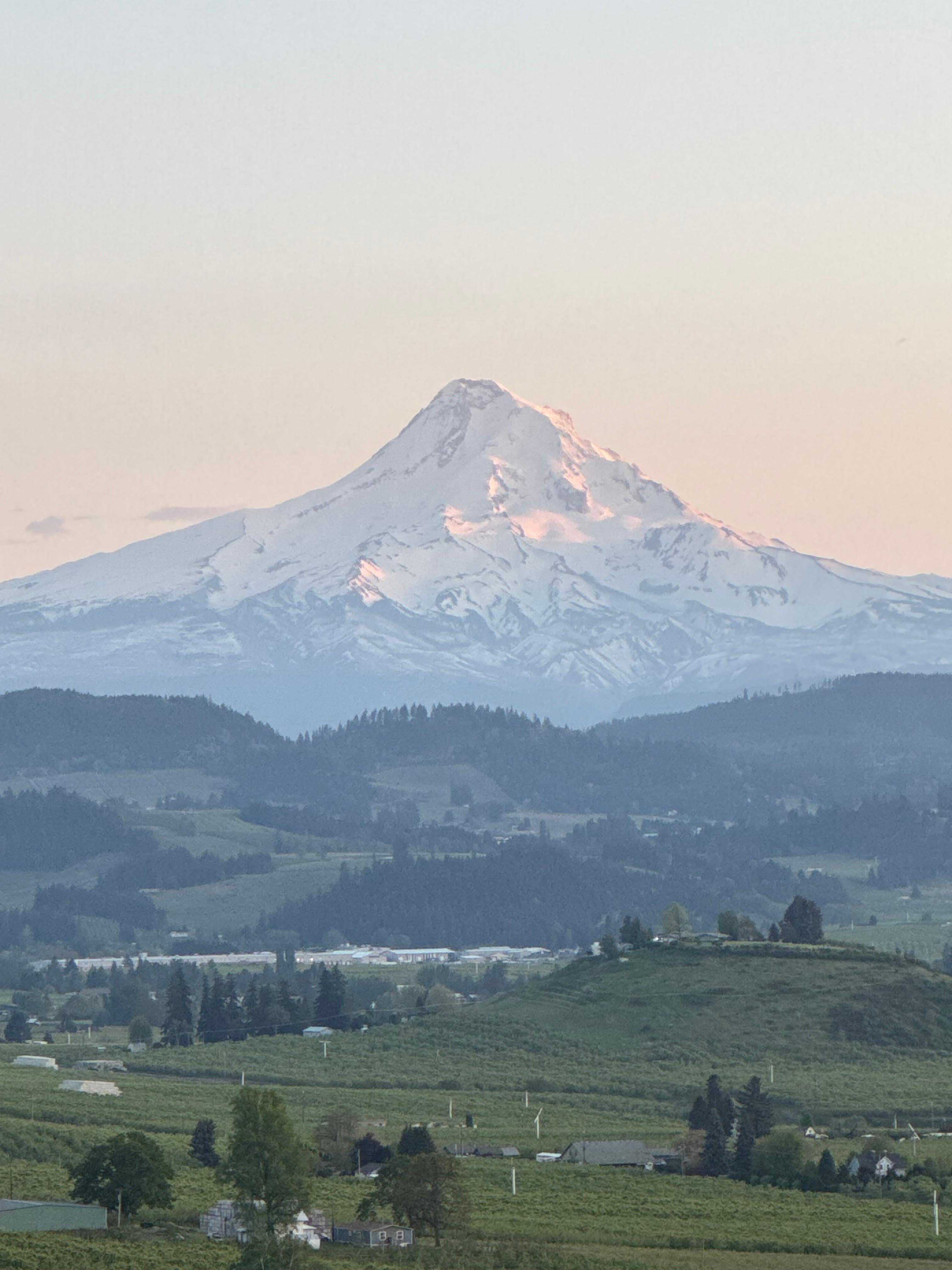 Mt. Hood!  As seen from the deck of the house.  