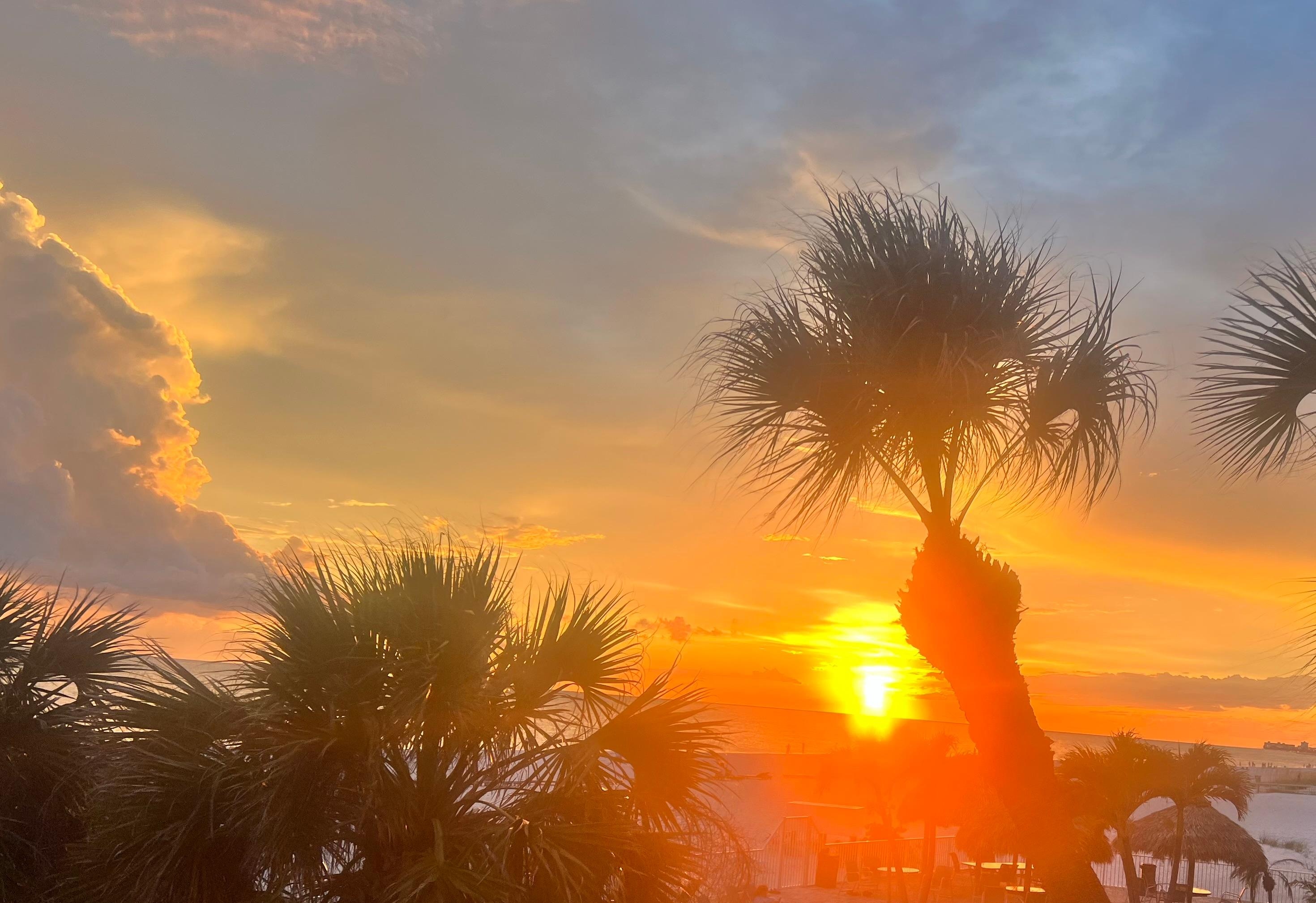 Sunset from the balcony