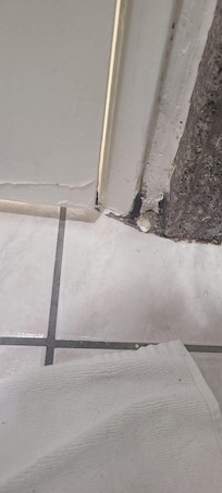filthy bathroom floor