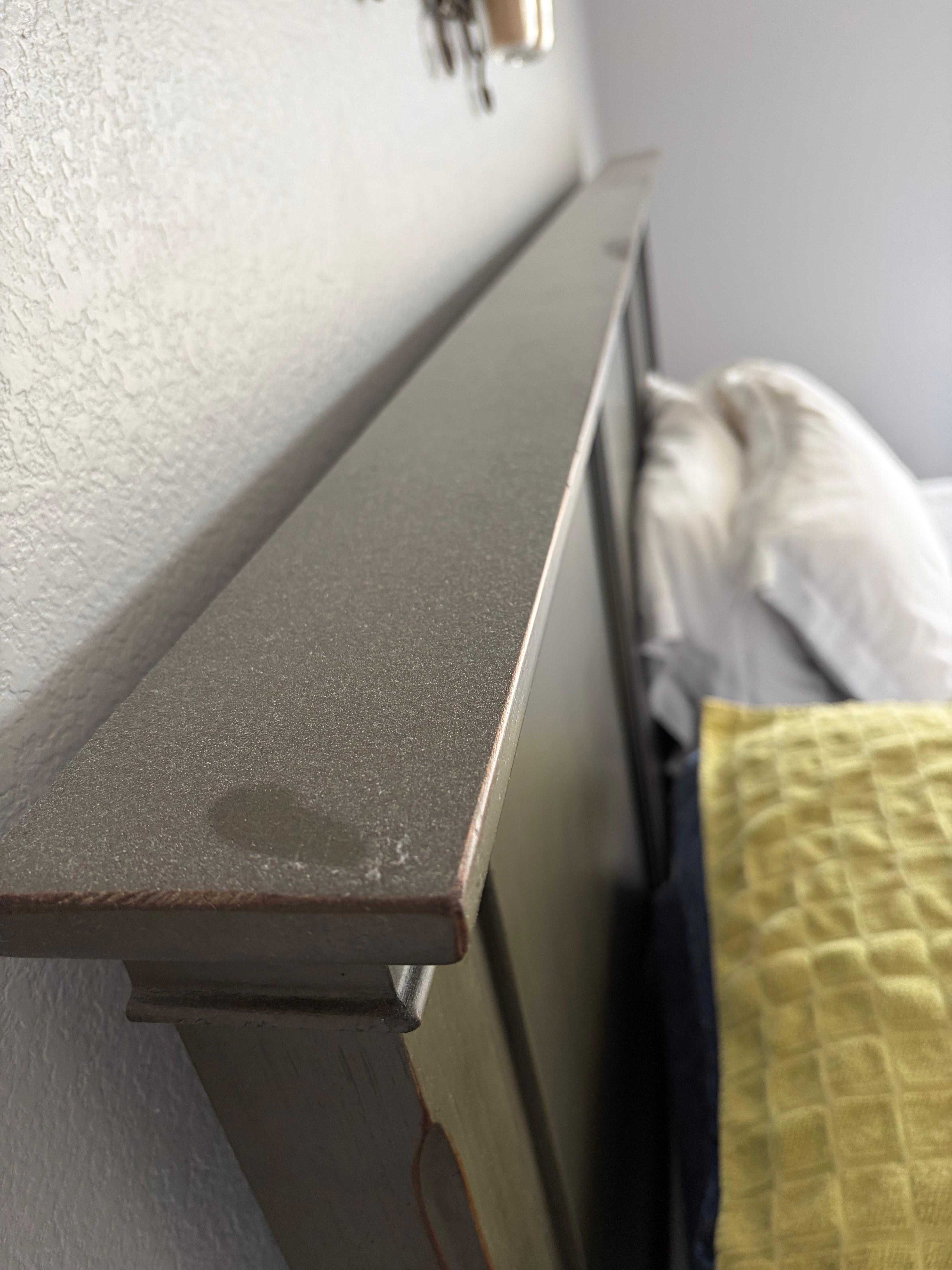 Top of headboard in second bedroom 