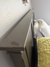 Top of headboard in second bedroom