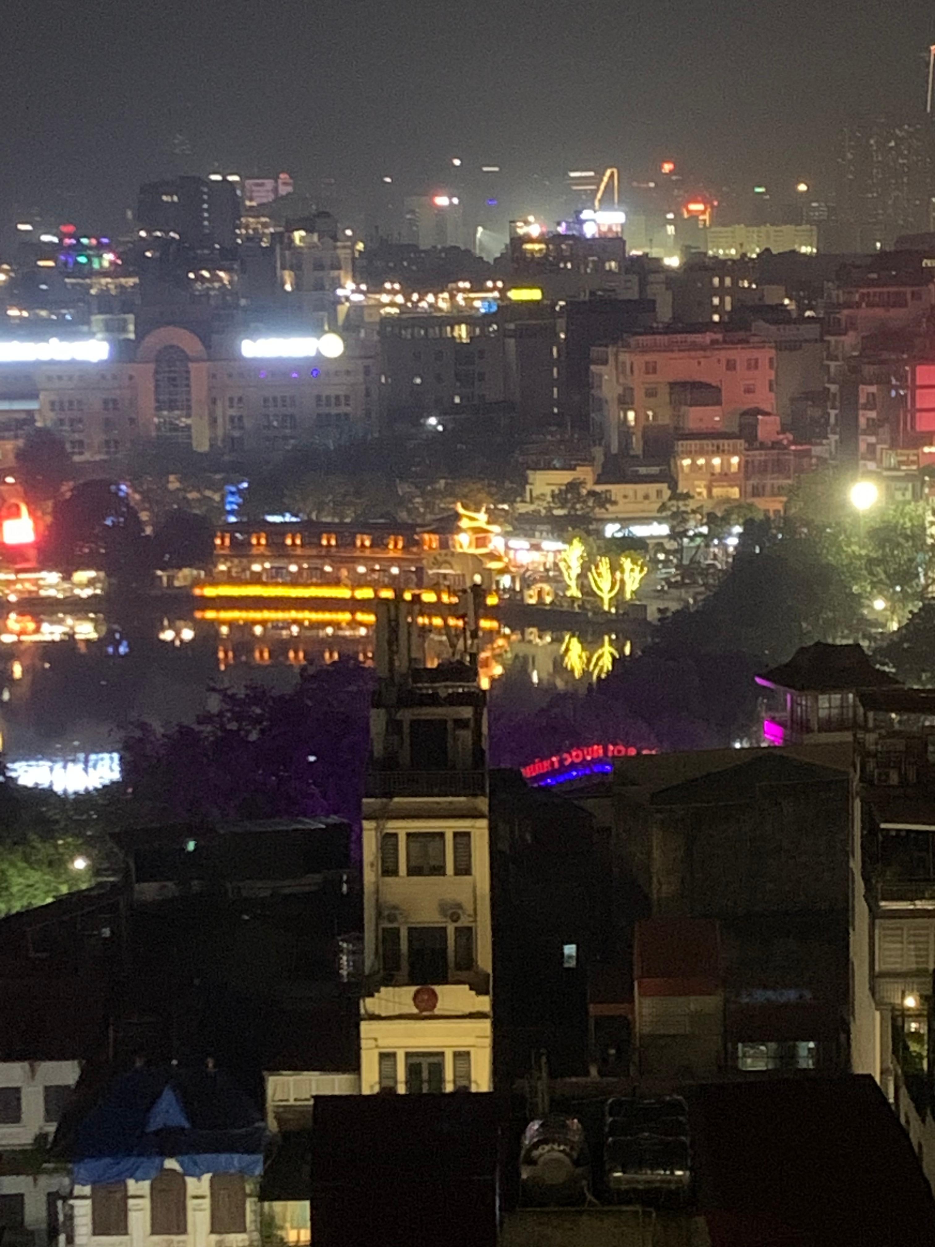 View from rooftop bar. Be warned the lift only goes to the 10th floor and the breakfast room and bar are then up twisted stairs 