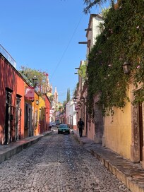 Stone cobble streets entire town