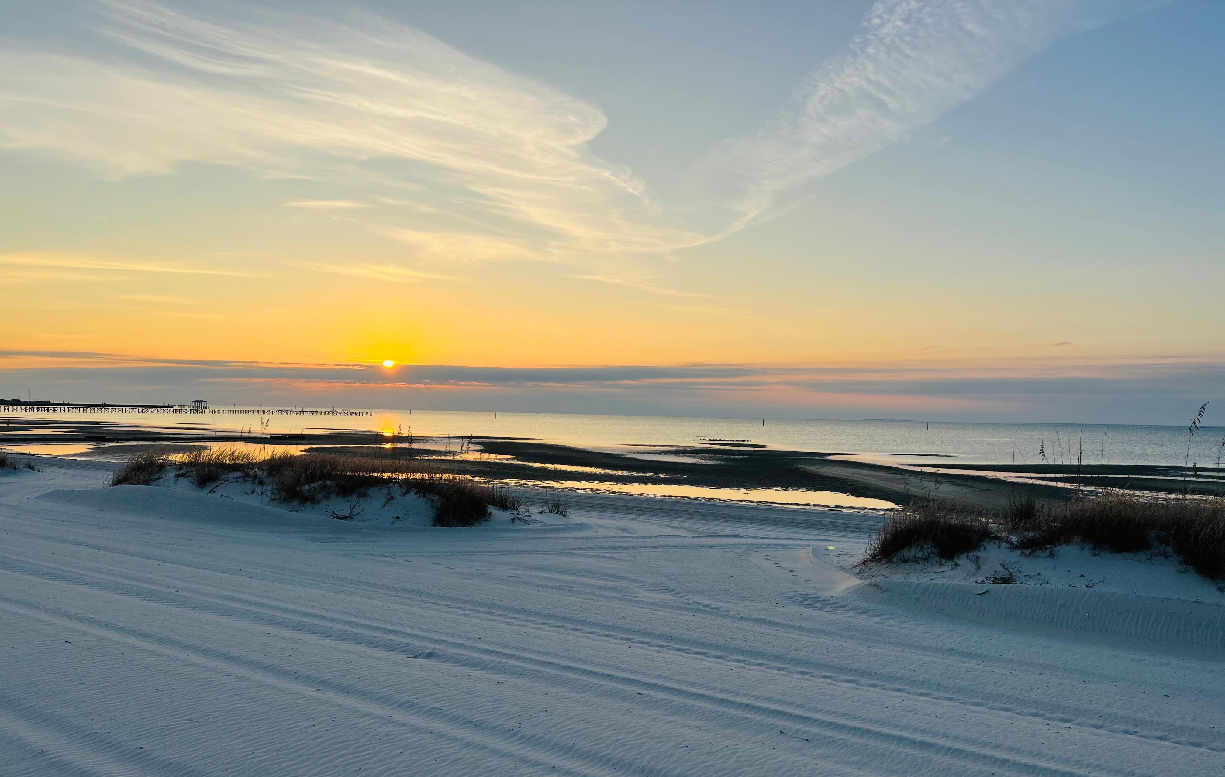 Lovely view from boardwalk in front of hotel 