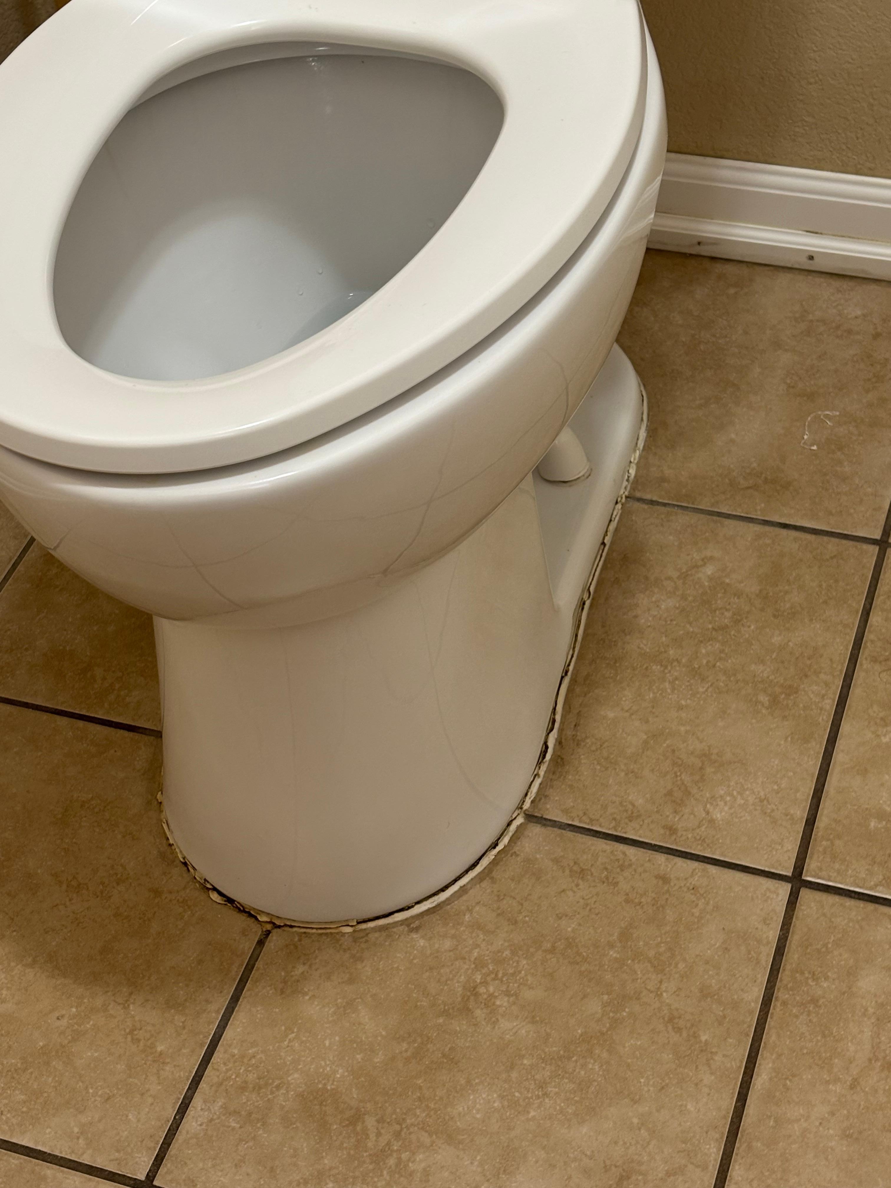 Toilet rocked and you can see seal is broken.