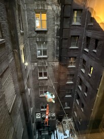 View from one of the two windows. Other view was right into a parking garage.