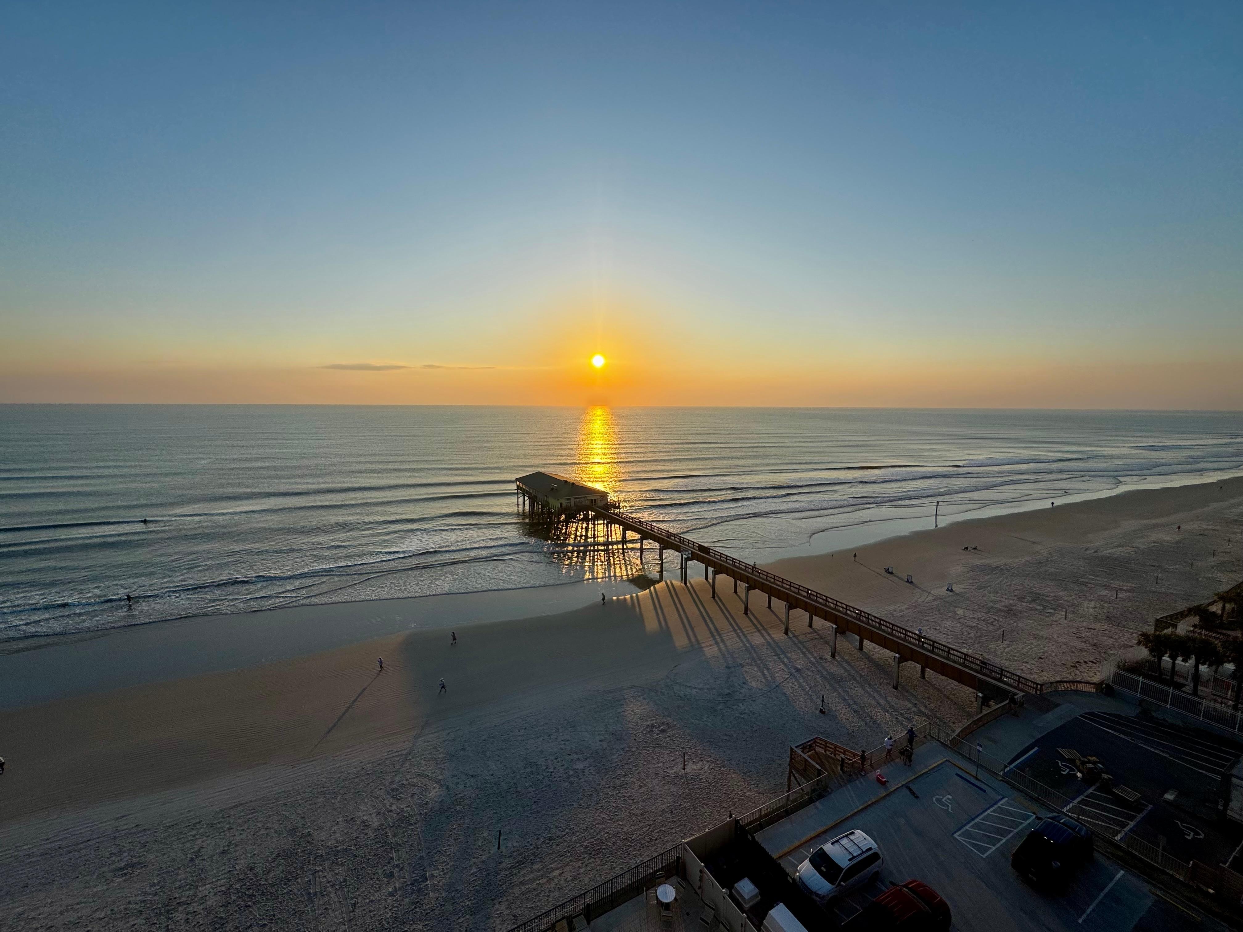 Sunrise from balcony.