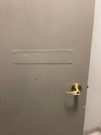 Another hole on bathroom door