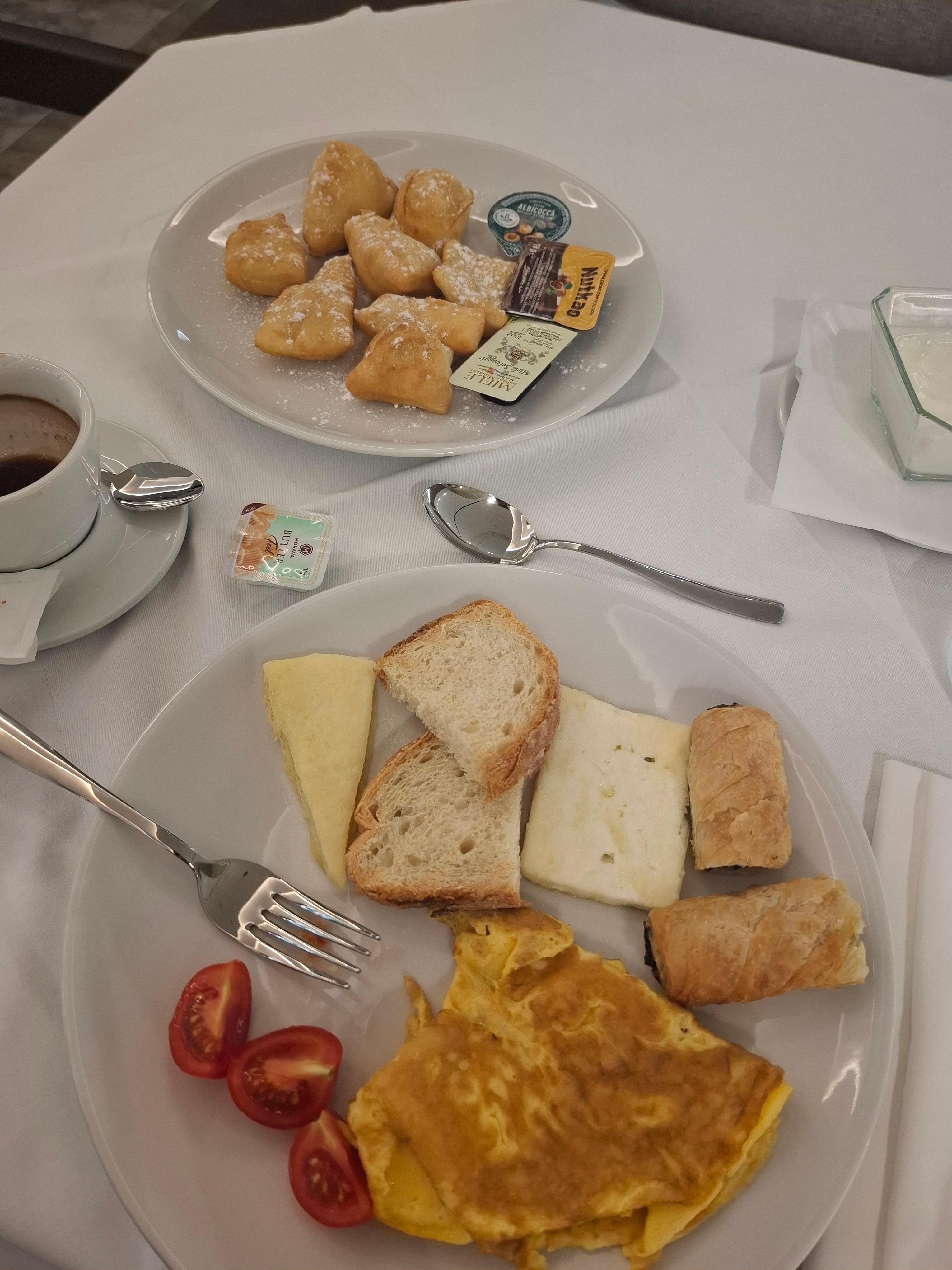 Albanian breakfast at the hotel