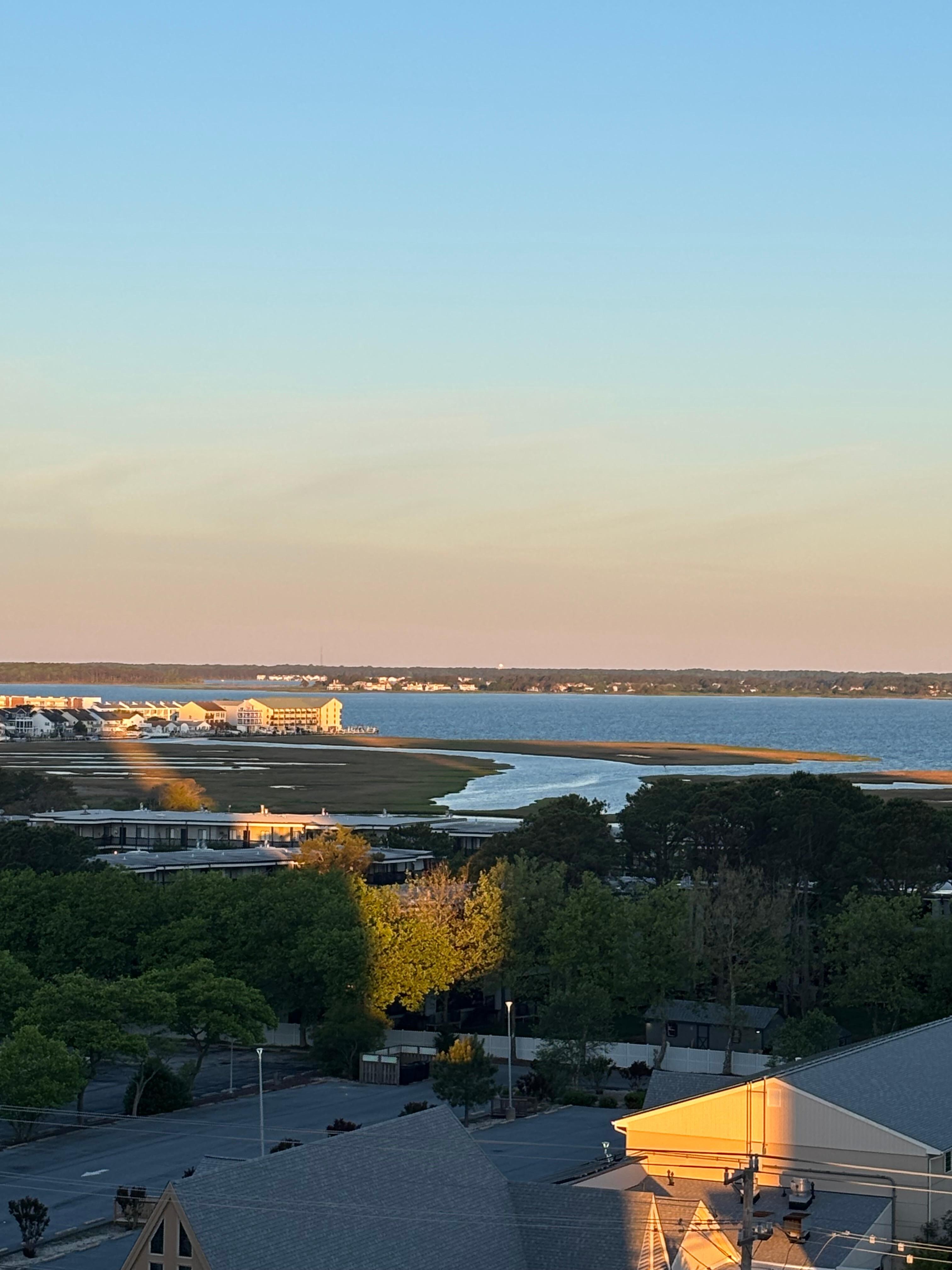 View of bay from condo balcony