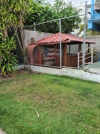 Outside