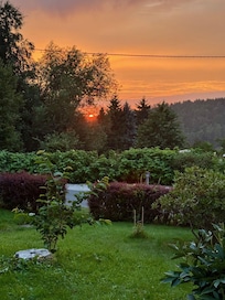 Abendrot, von der Ferienwohnung aus gesehen
