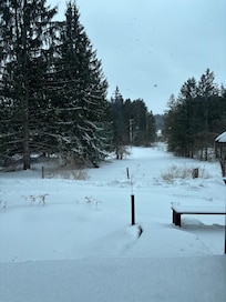 View from sliding glass door in living room