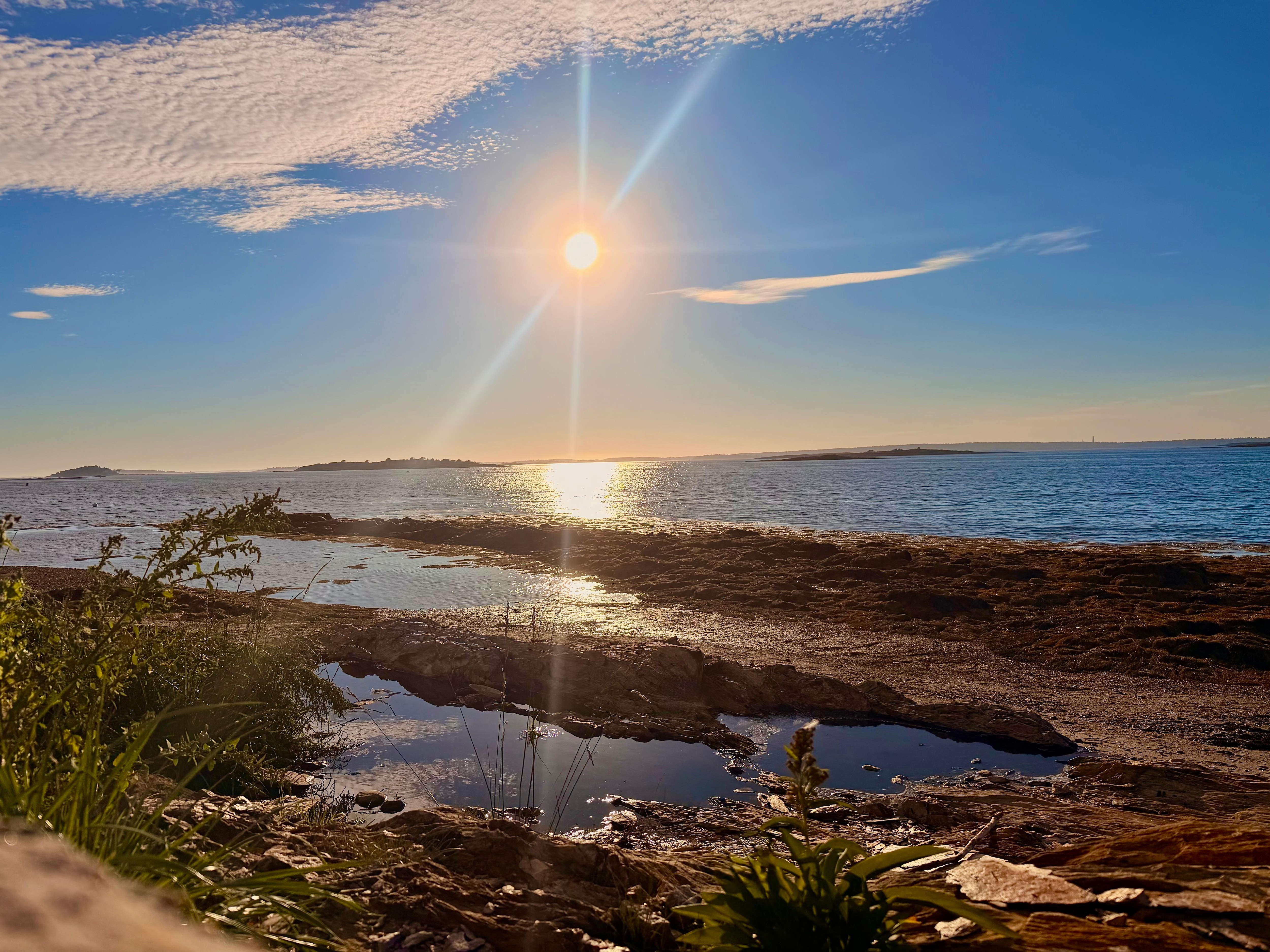 View from the lawn in front of the cottage. 