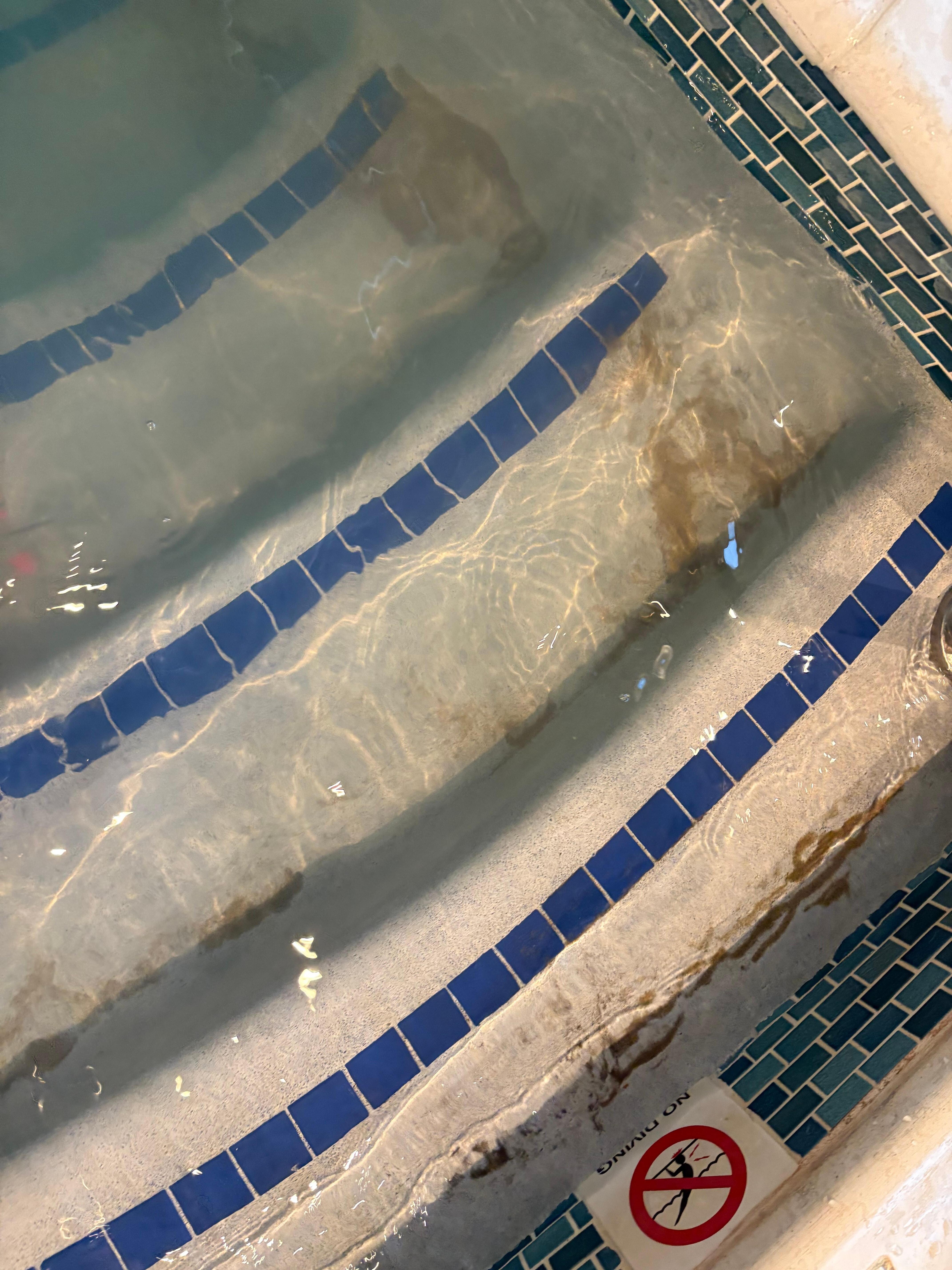 Indoor pool was filthy.