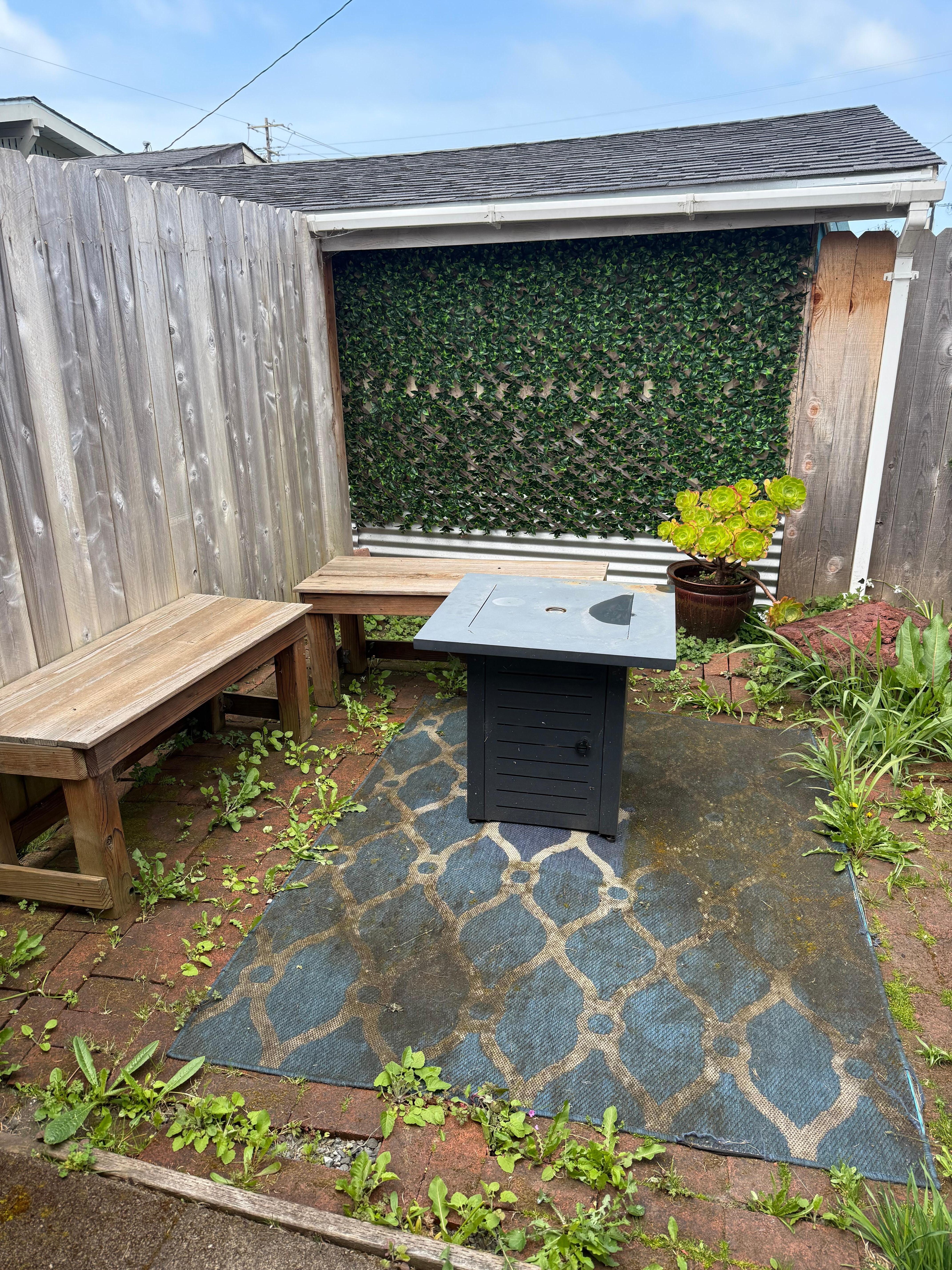This is how the patio was when we arrived.
