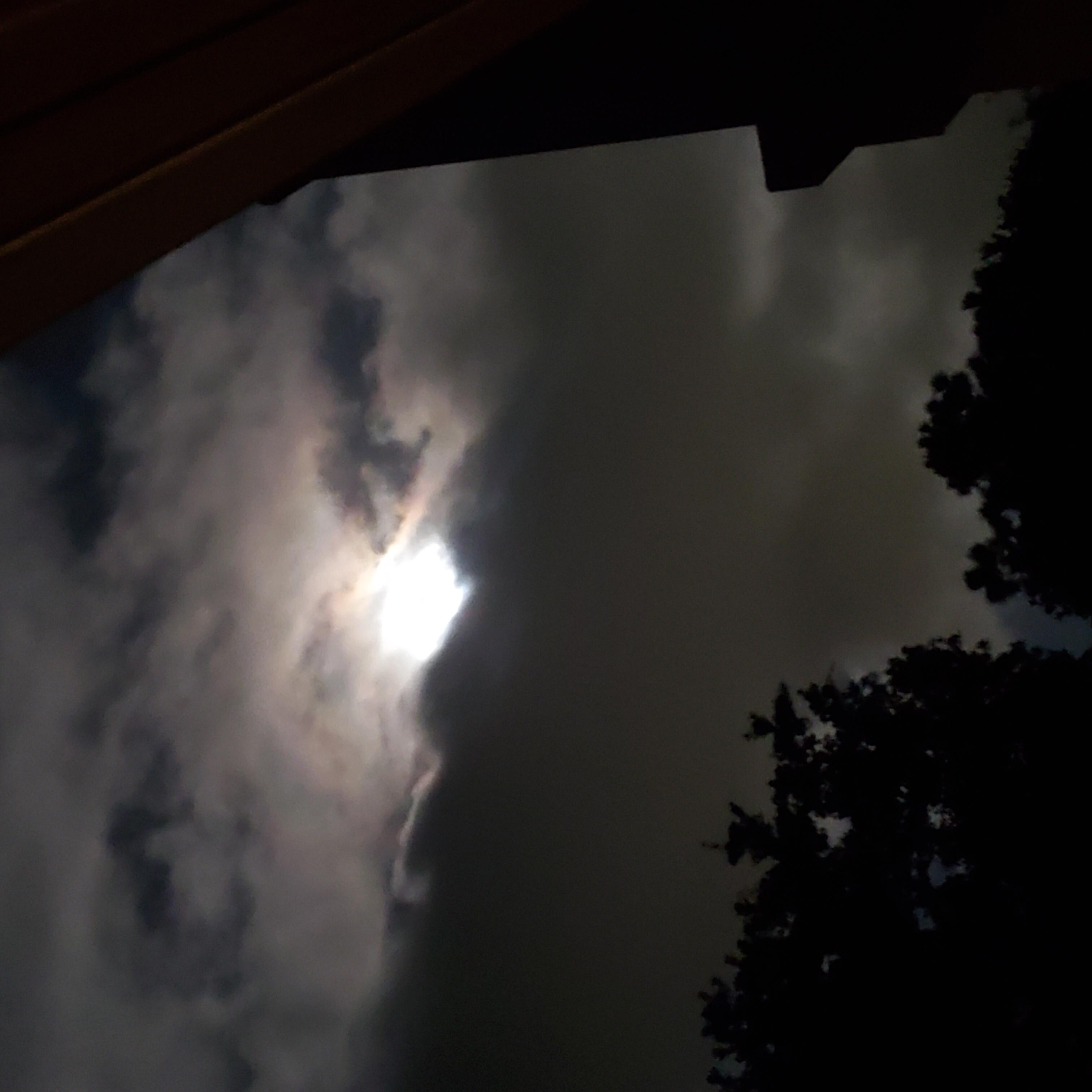 Listening to the ocean under a full moon.