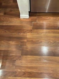 Floor is old and buckling