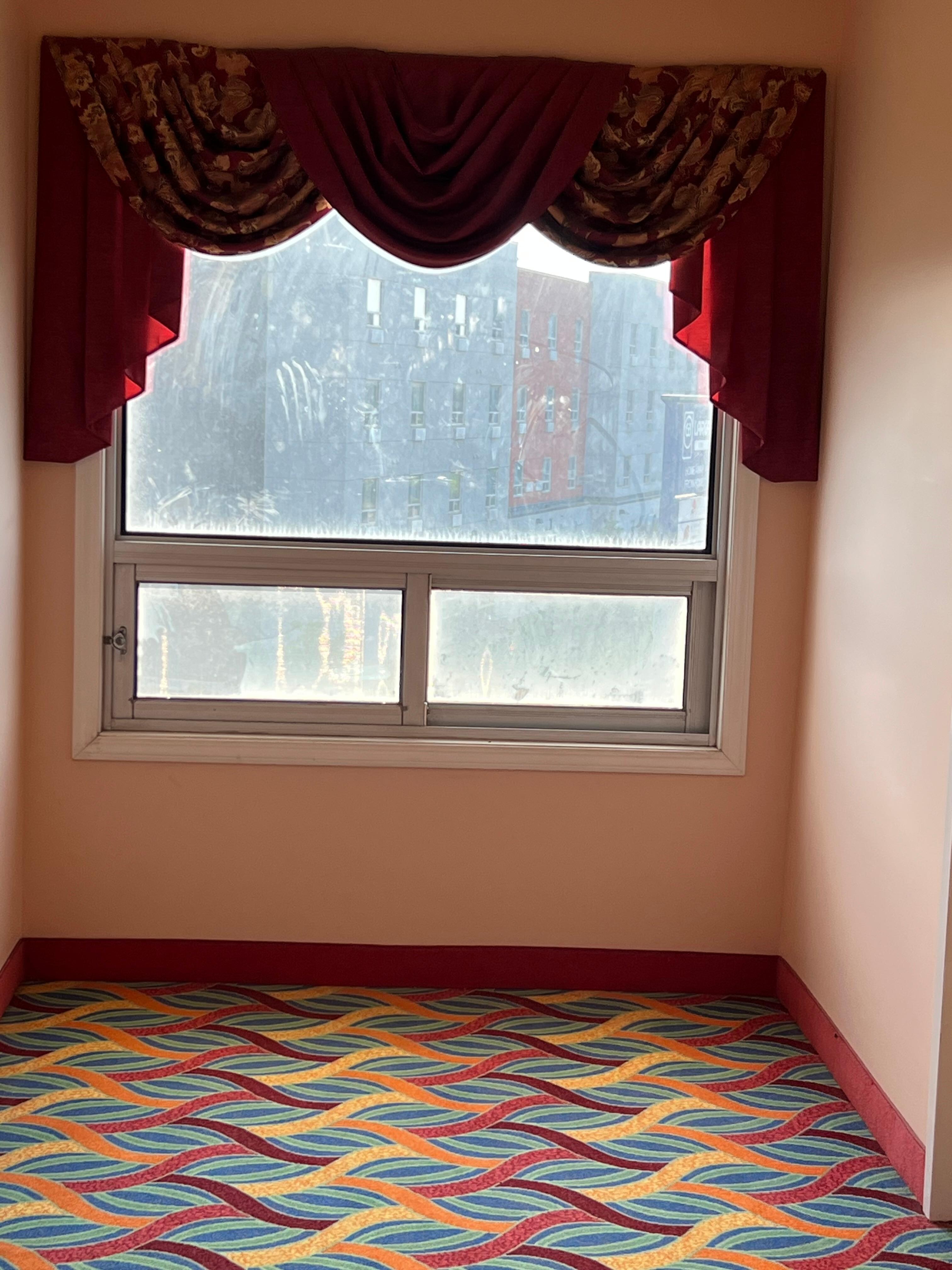 Window in hallway possibly need cleaning. 