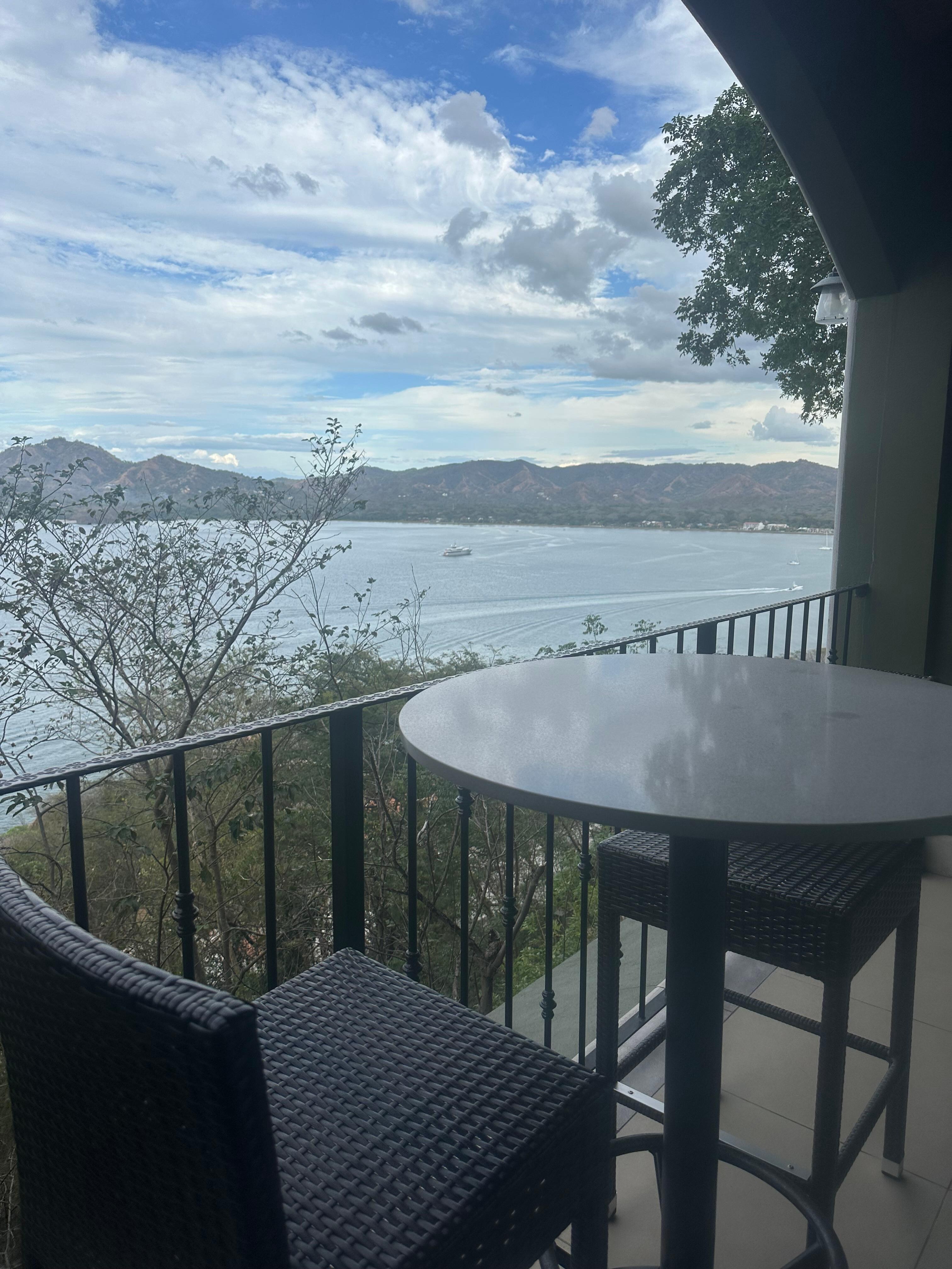 The view from the bedroom balcony is just as nice