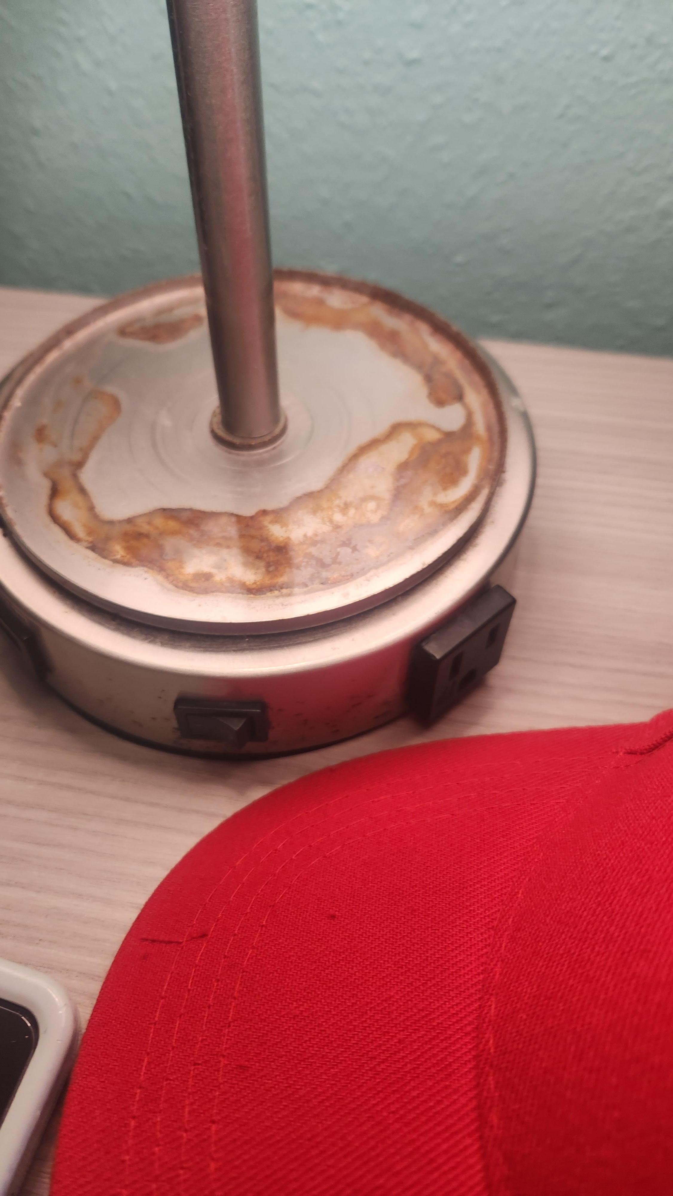 rusted lamp post/replaced