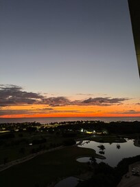 View of the sunrise on the gulf course side of the hotel