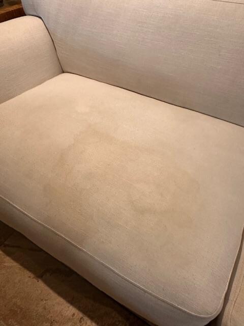Stained sofa