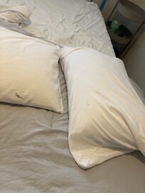 black stain on pillow