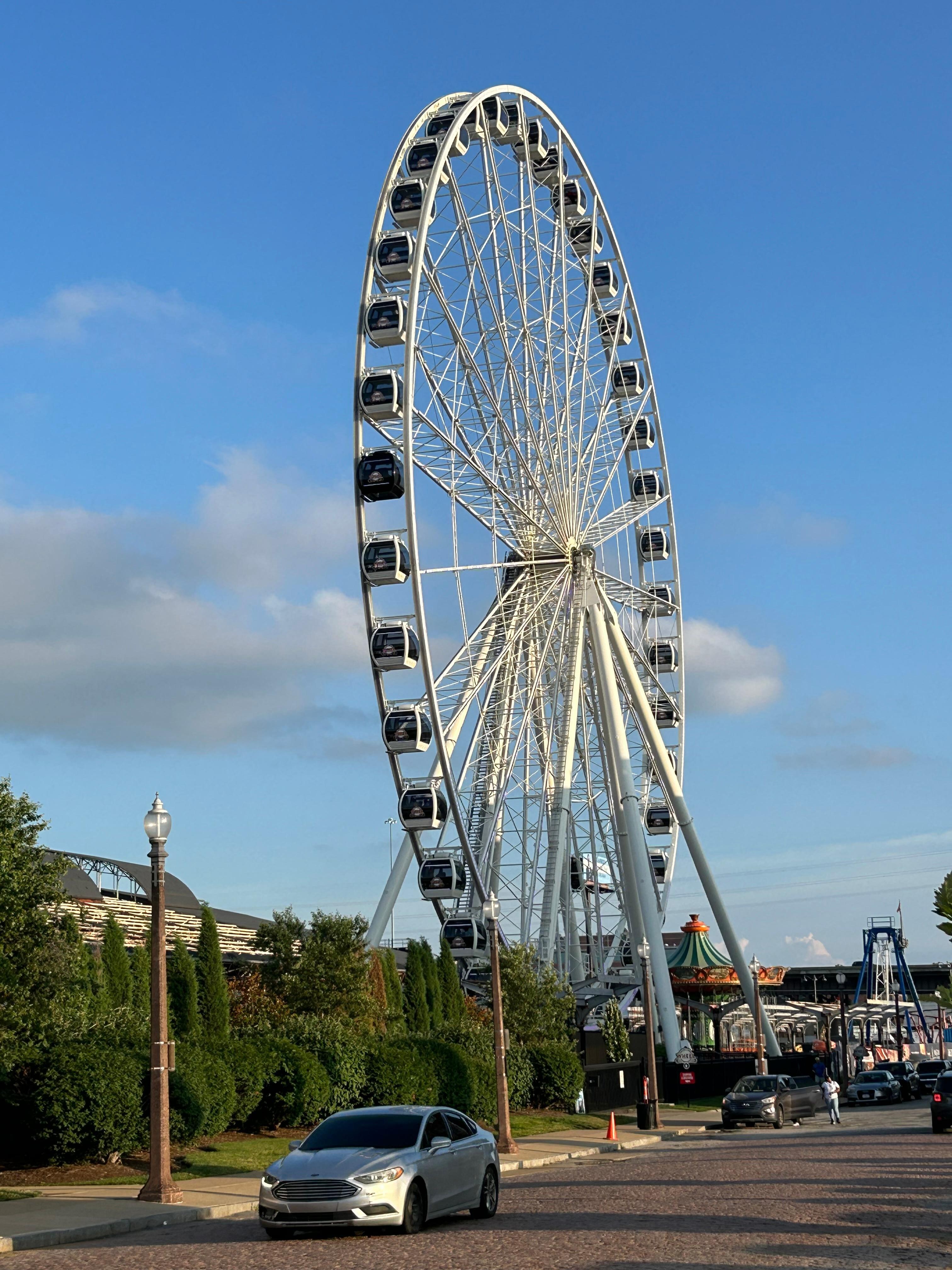 Ferris wheel directly across the street where you see for miles!