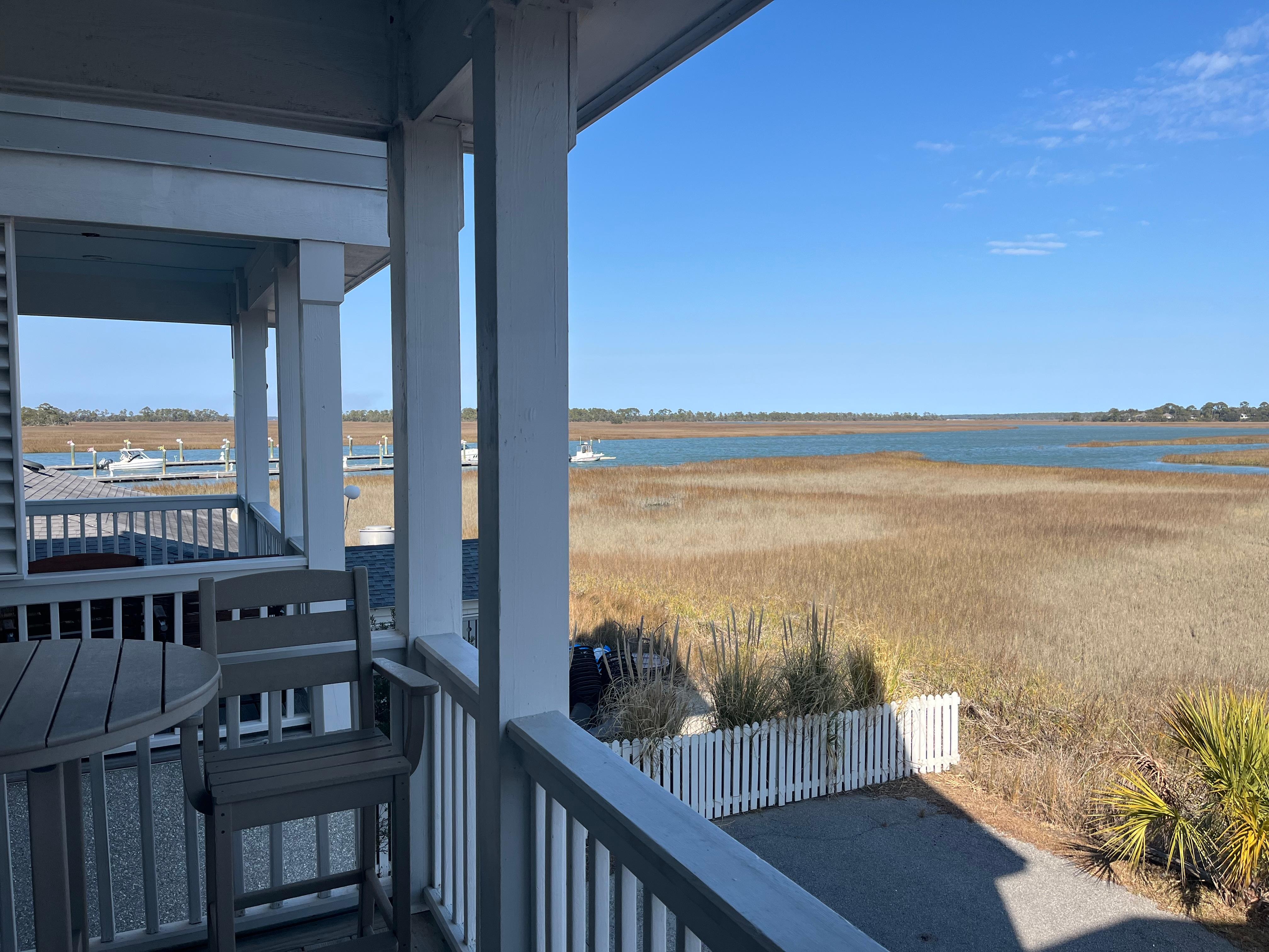 Can watch boats come and go.