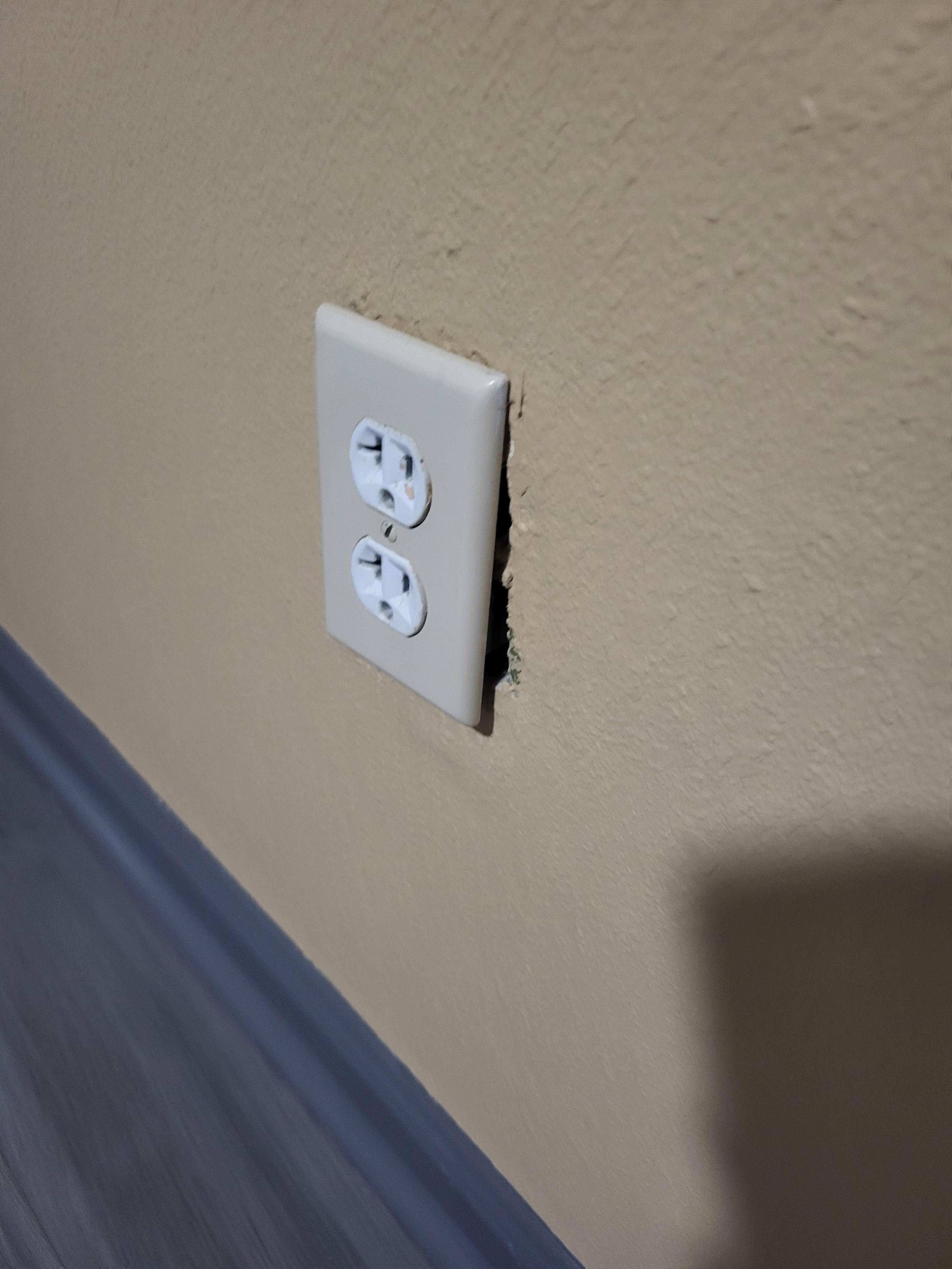 Child safety Hazzard. Loose electrical outlet. 