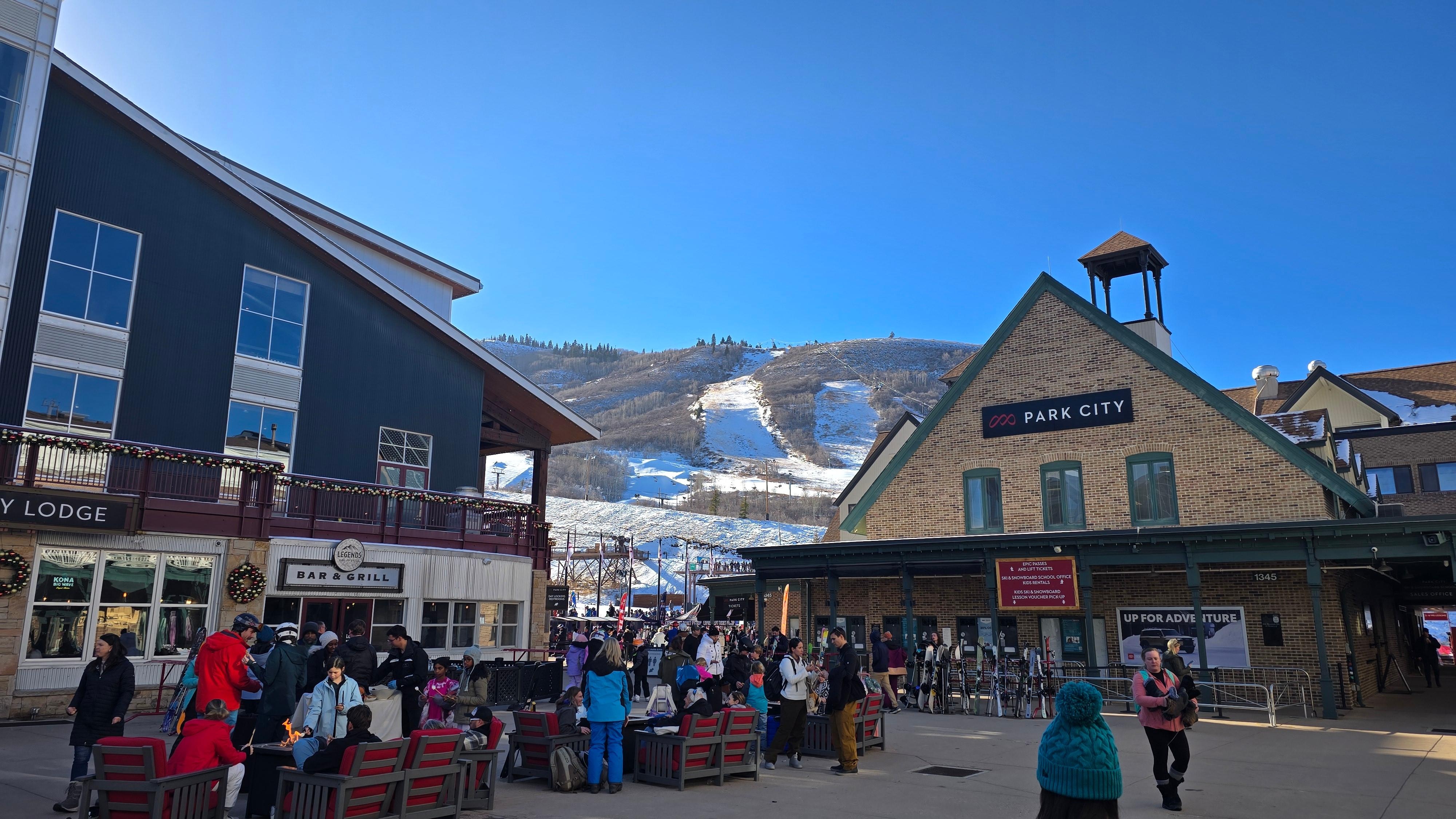 Lodge area. Ice skating, shops, equipment rentals.