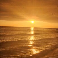 Sunset in front of the condo.