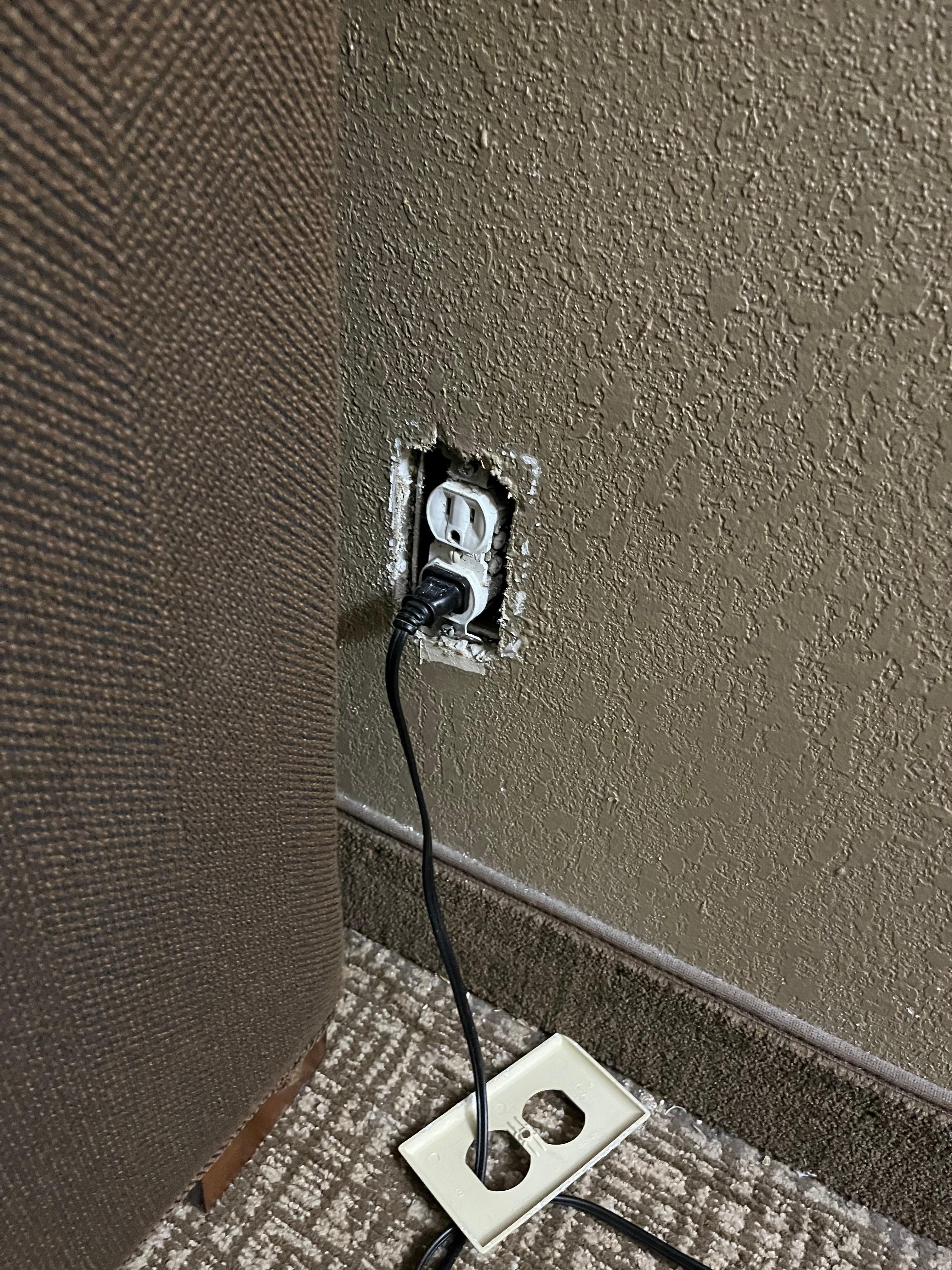 Socket behind couch
