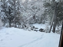 View from dining area. Fresh snow a bonus!