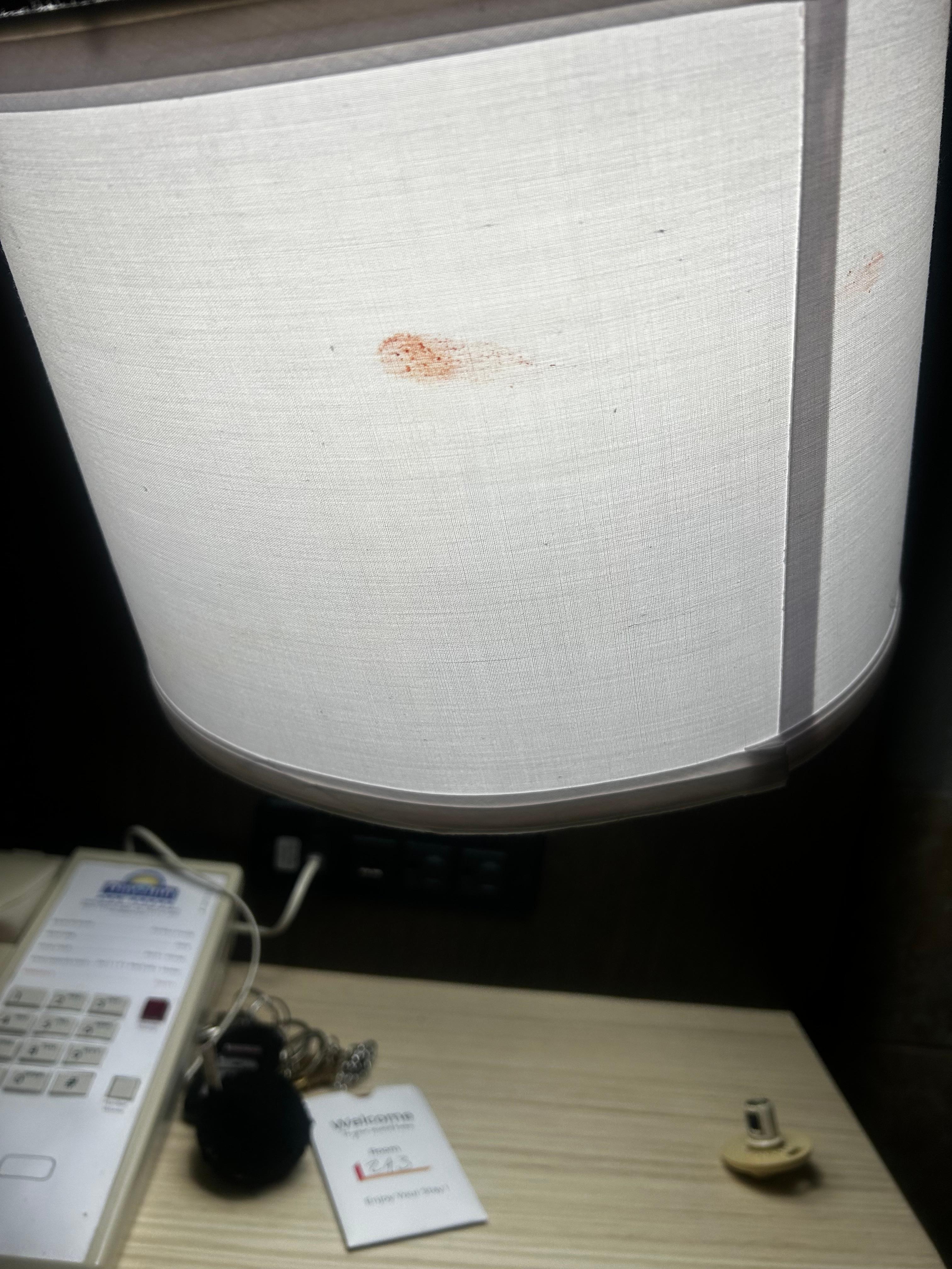 Blood on the lampshade 