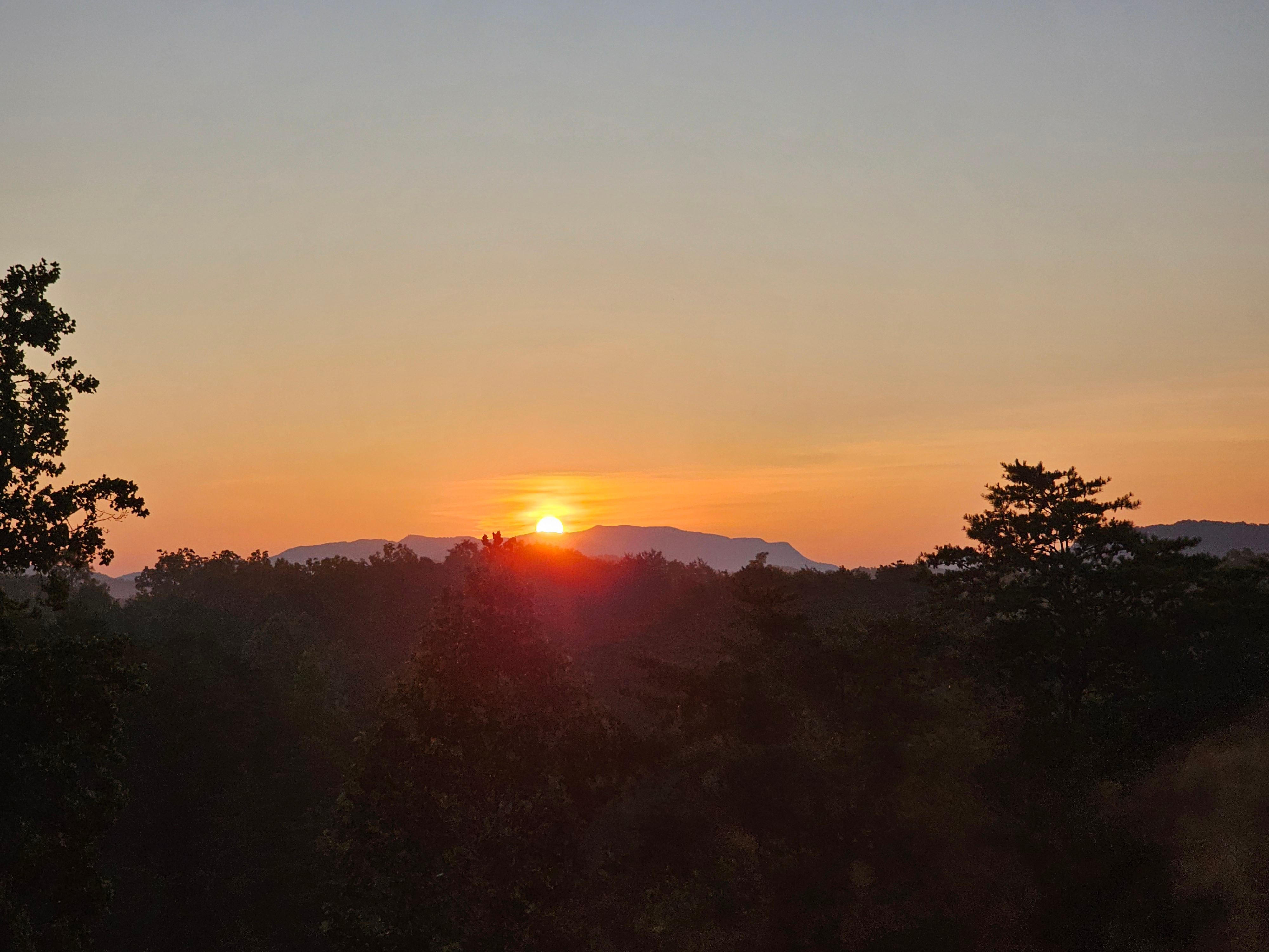 Sunrise from the back deck