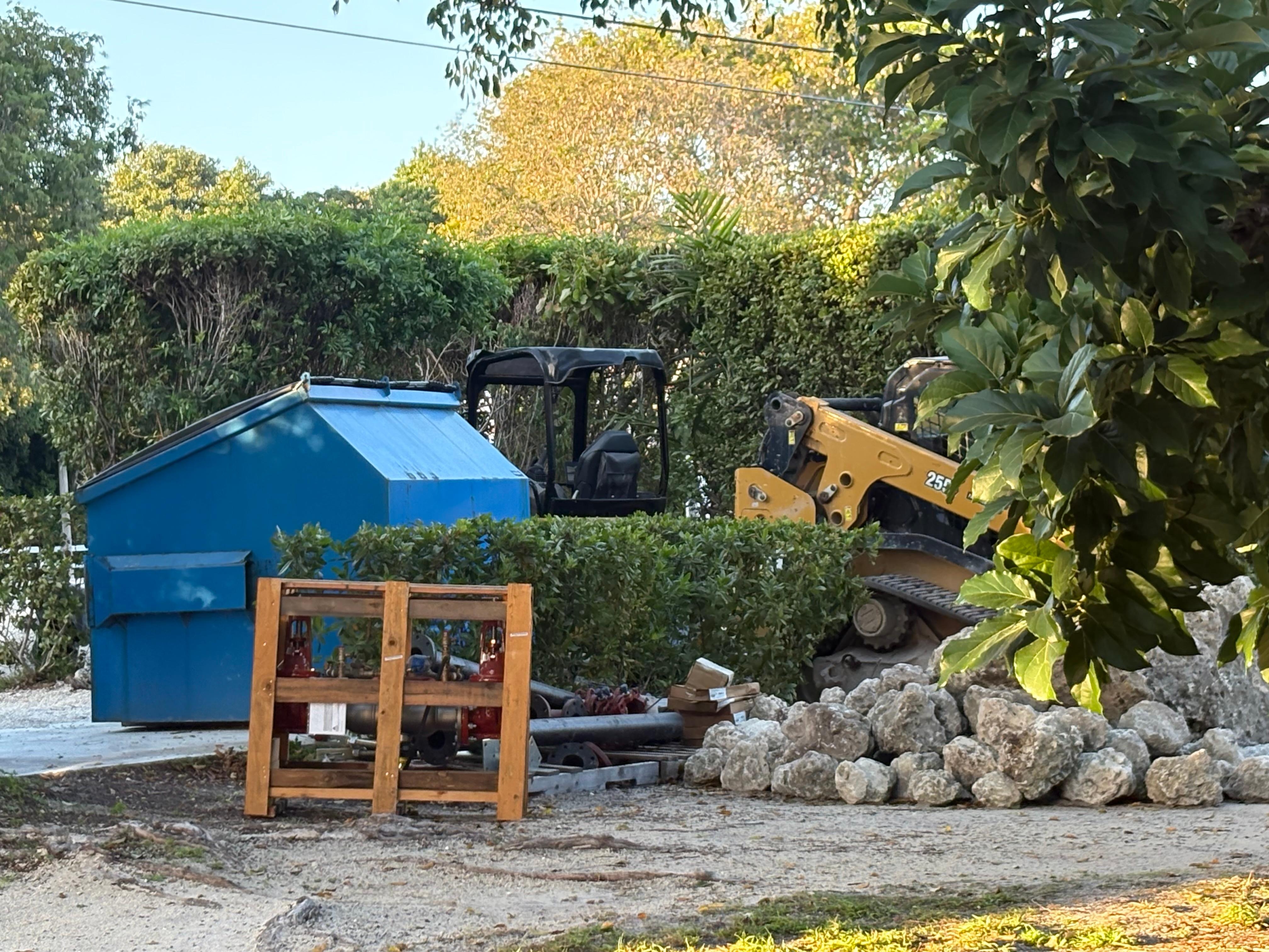 Backhoe not shown which was addd to this mess too.