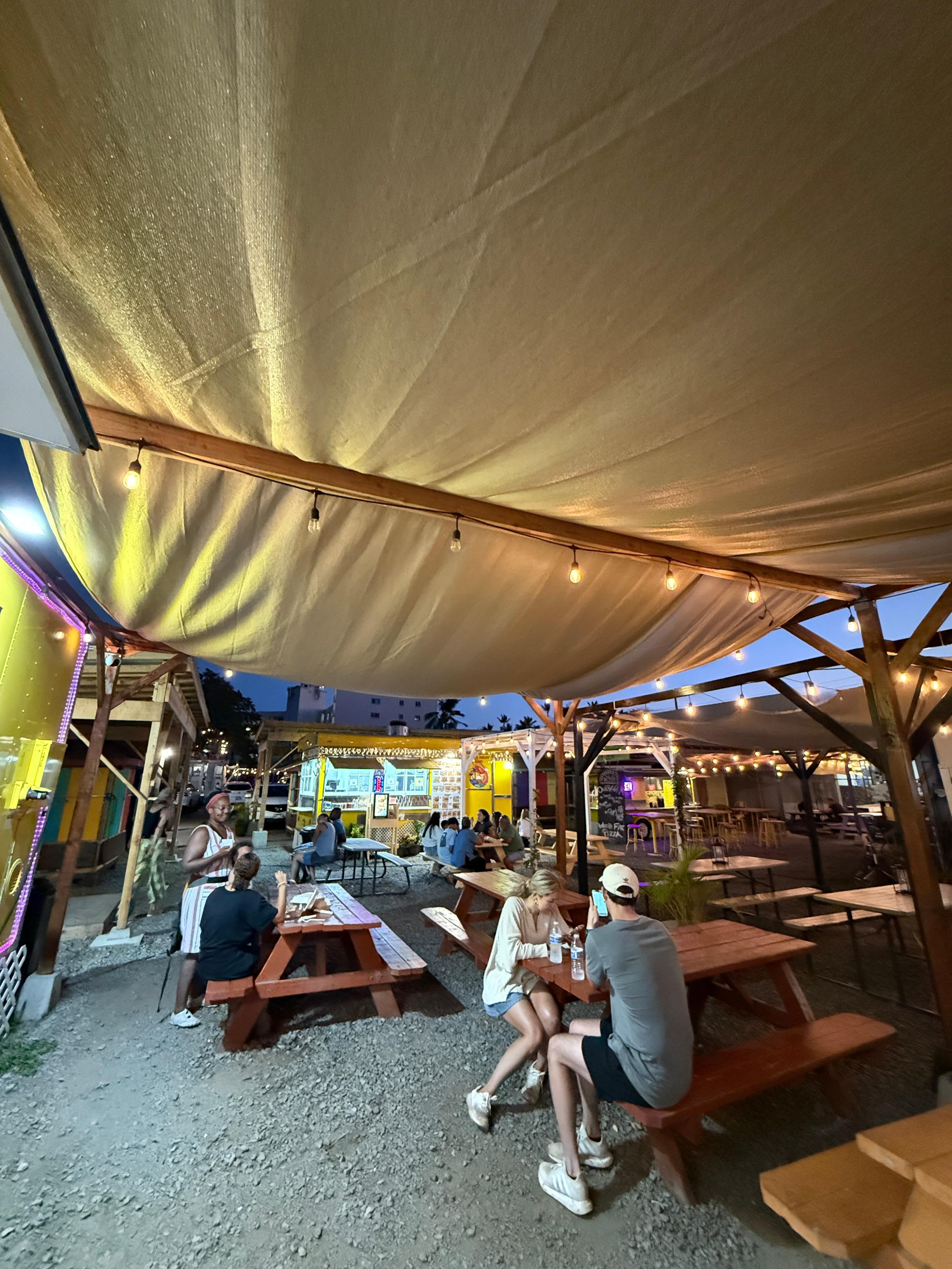 Lots of food trucks right next door. 