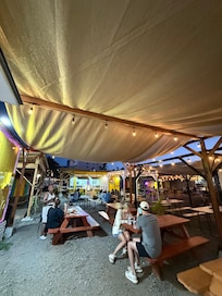 Lots of food trucks right next door.