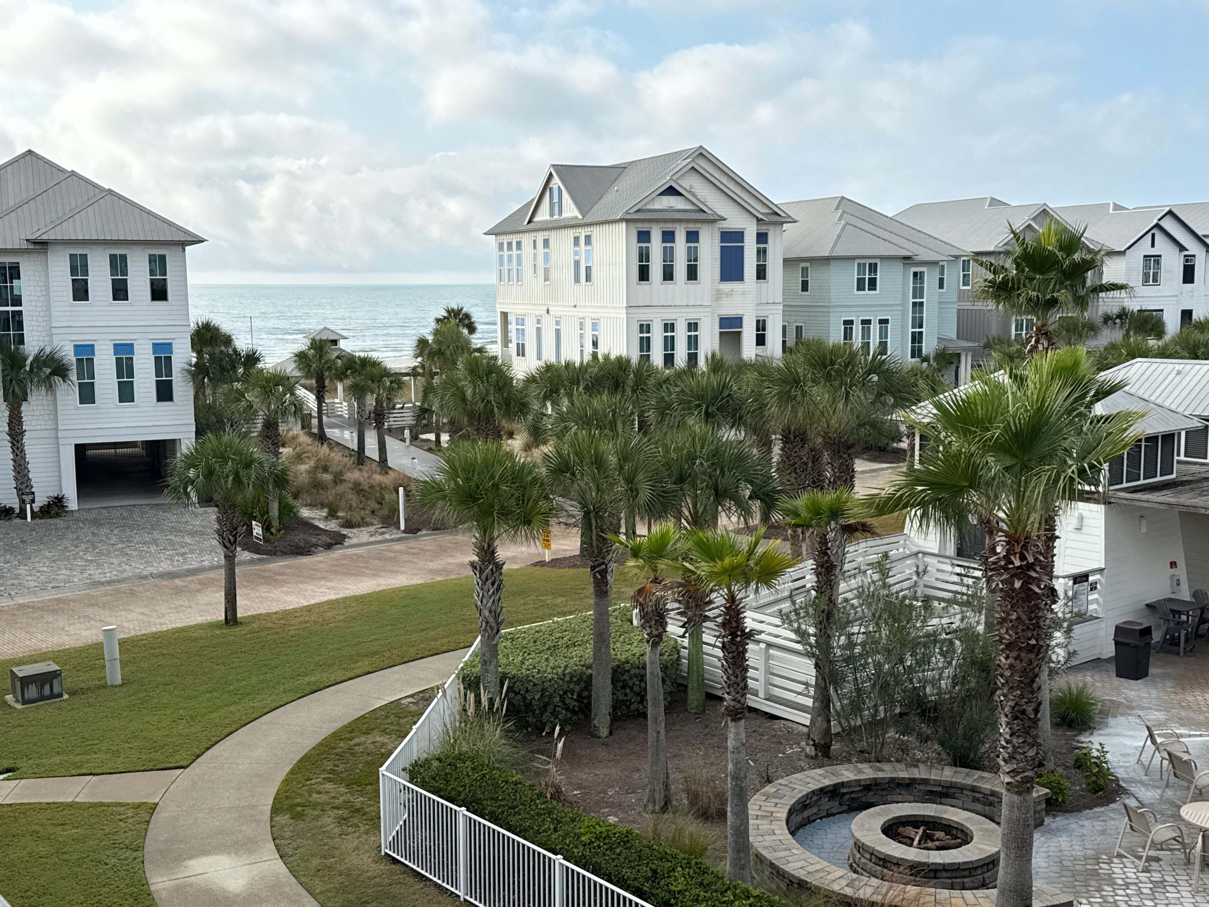 The view from the second floor balcony.