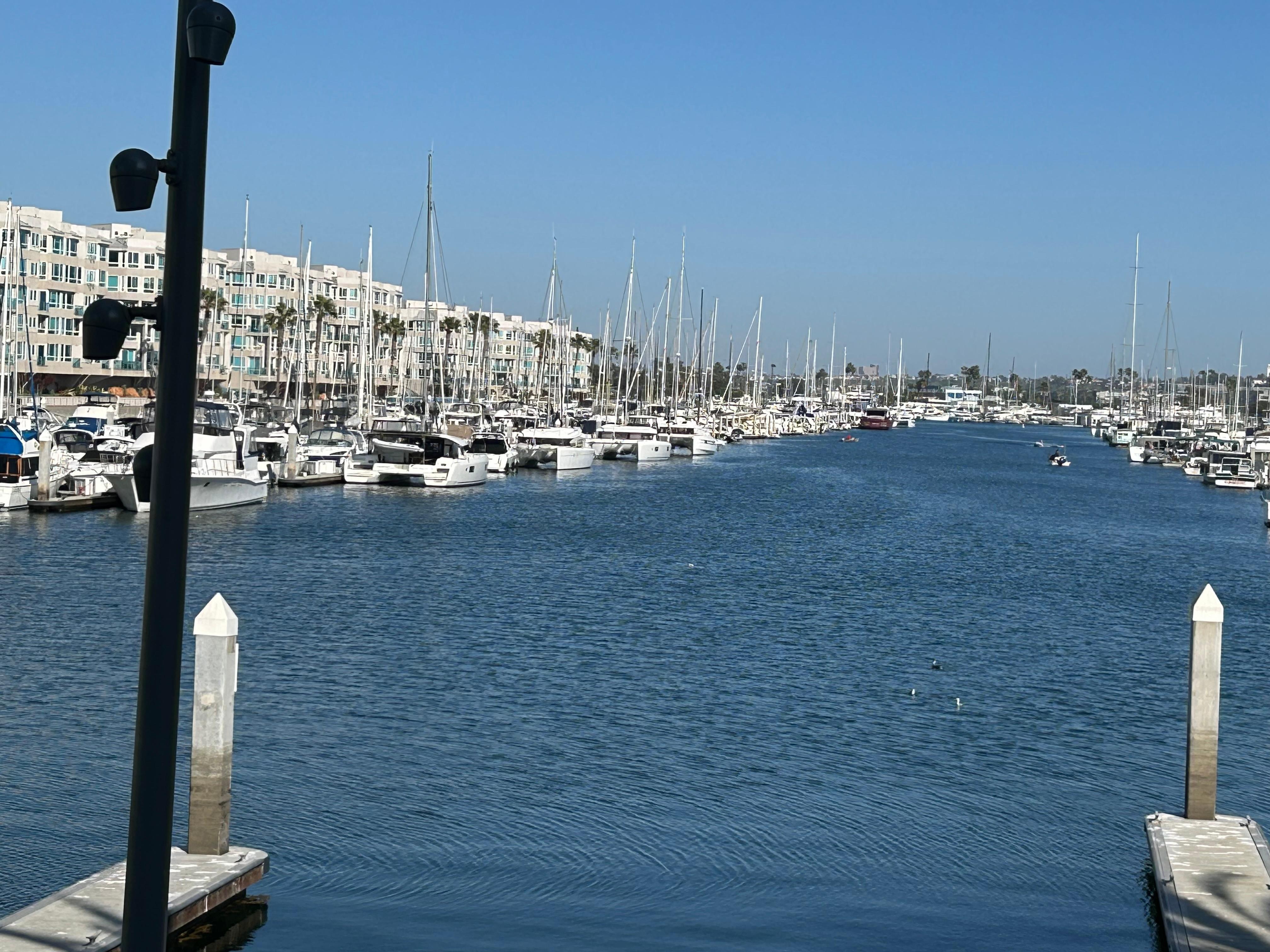 View of Marina from the restaurant at the hotel 