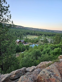 View from a short hike above the property to the south.