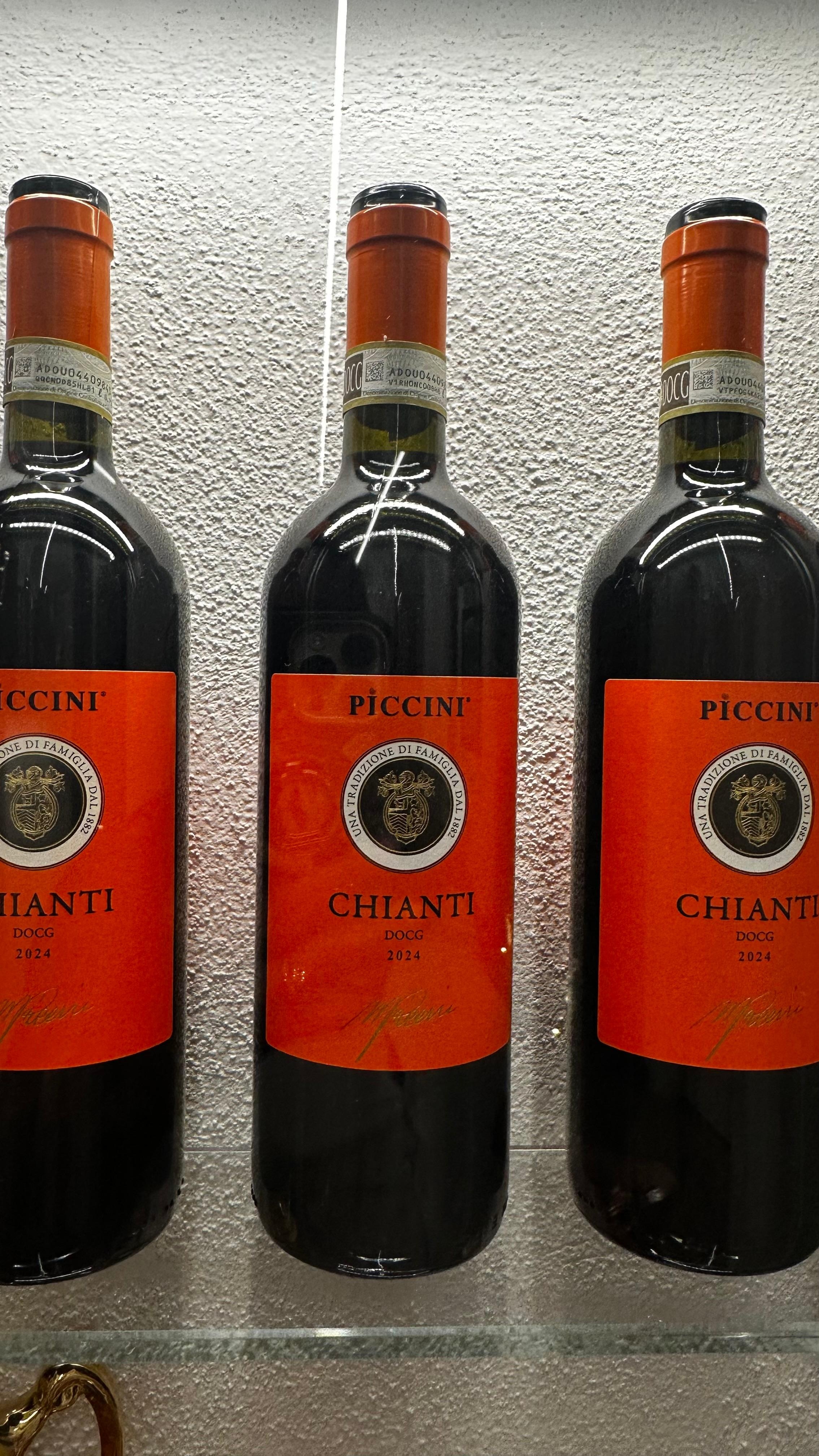 They gave us a beautiful bottle of wine! 