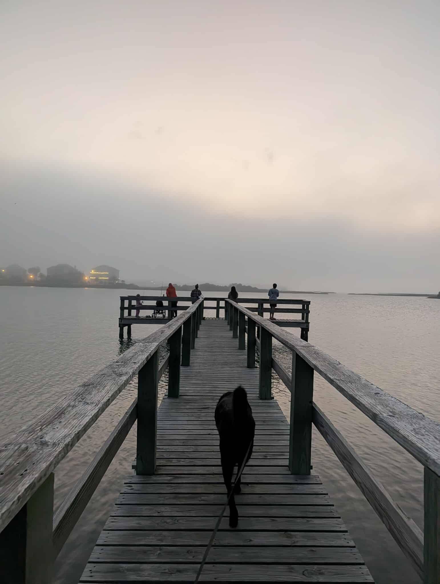 Evening stroll on the boardwalk 