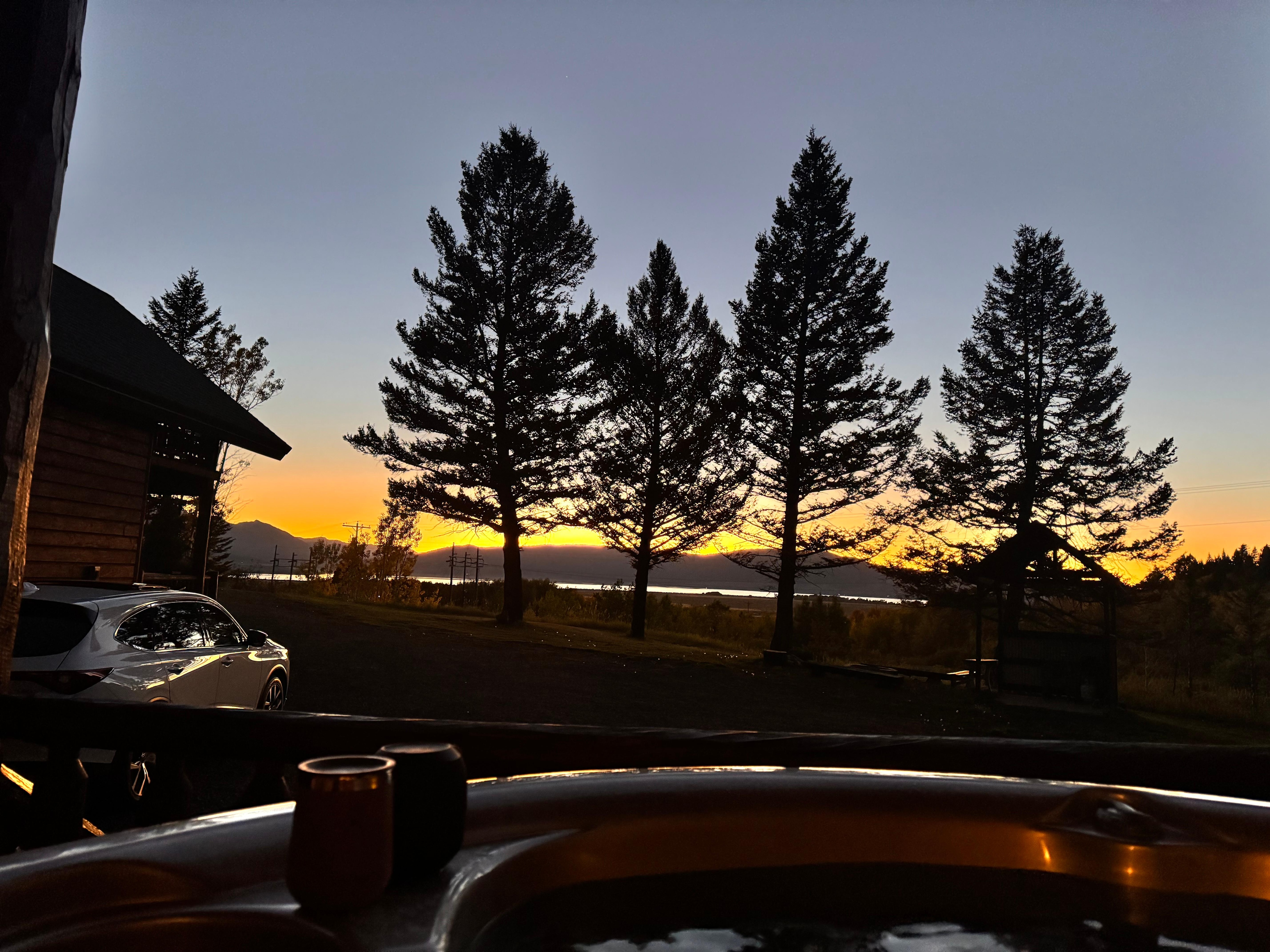 Obvious. View from front porch hot tub!! 