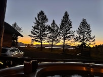 Obvious. View from front porch hot tub!!